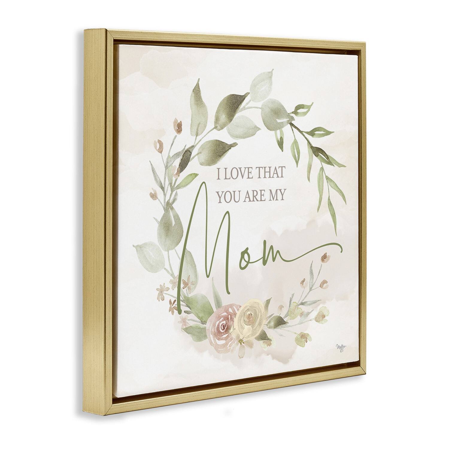 Stupell Industries Mother's Day Rose Wreath Floater Framed Art