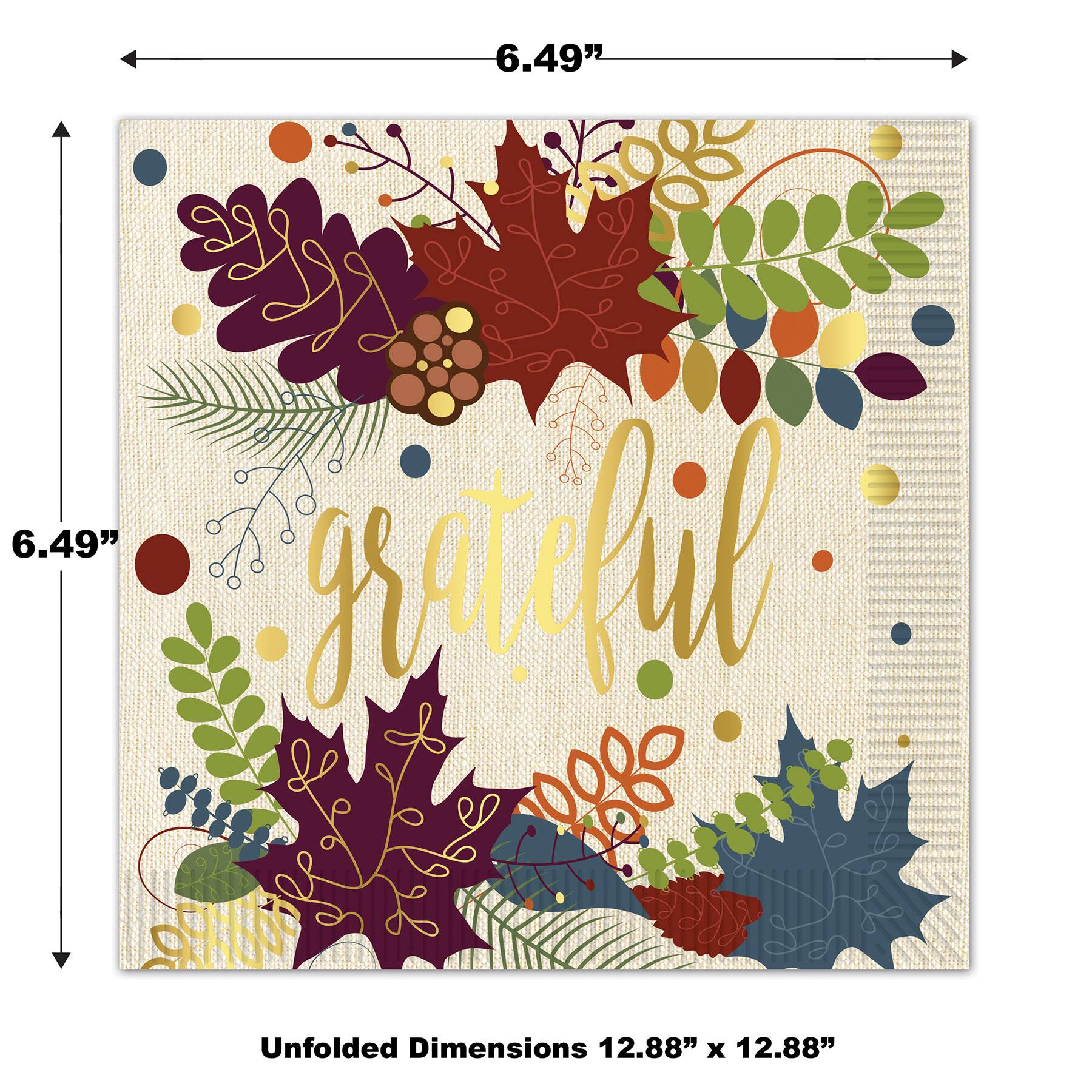 Beistle 6.5" x 6.5" Friendsgiving Luncheon Napkins, 32ct.