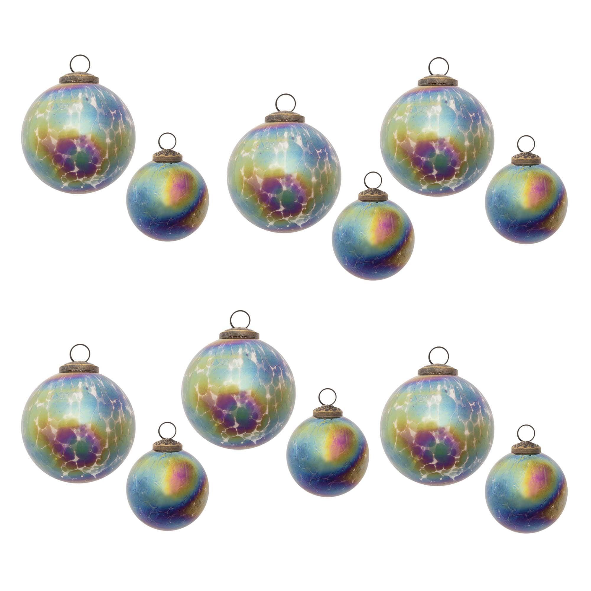 Iridescent Glass Ball Ornaments, 12ct.