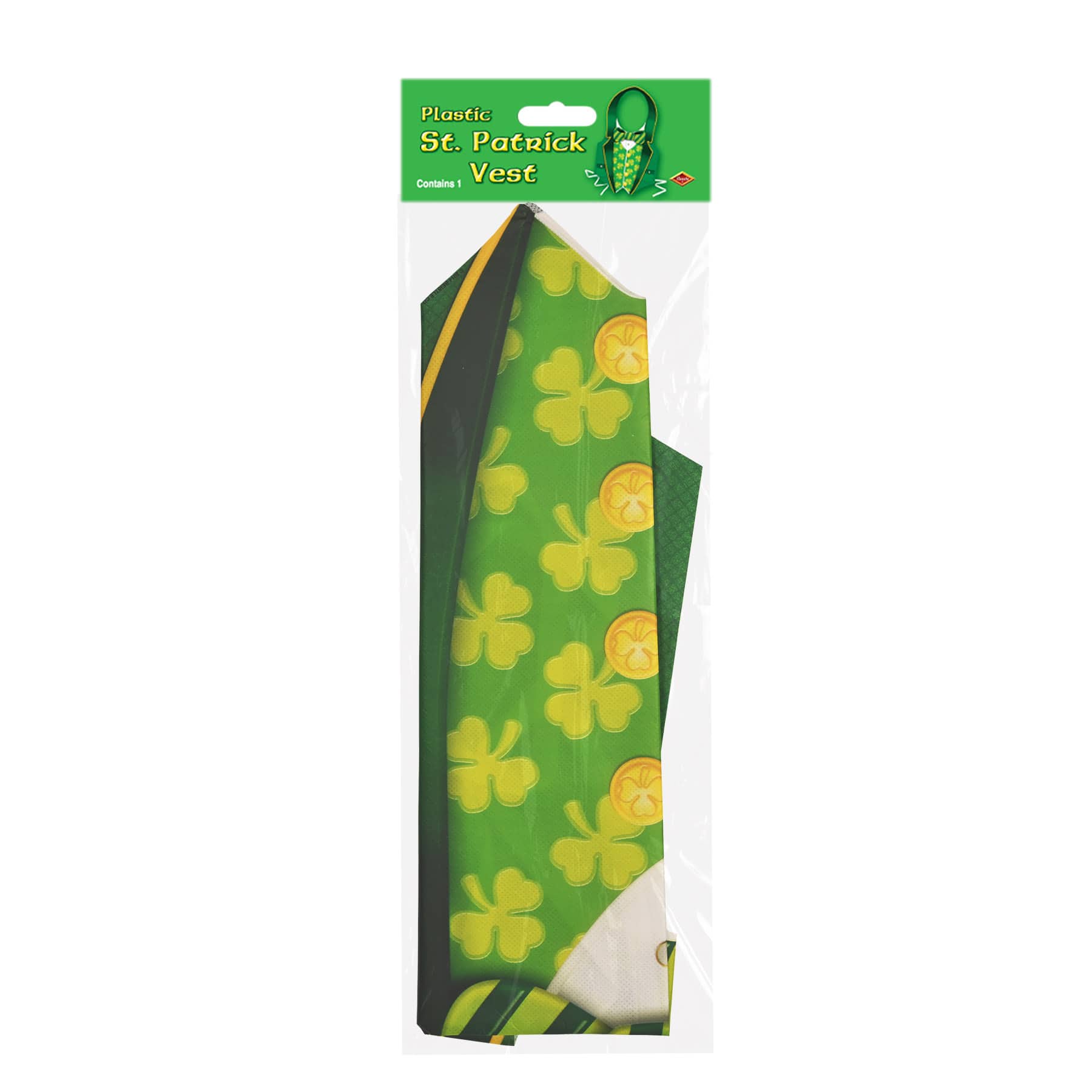 Beistle Plastic St. Patrick's Day Vests, 2ct.