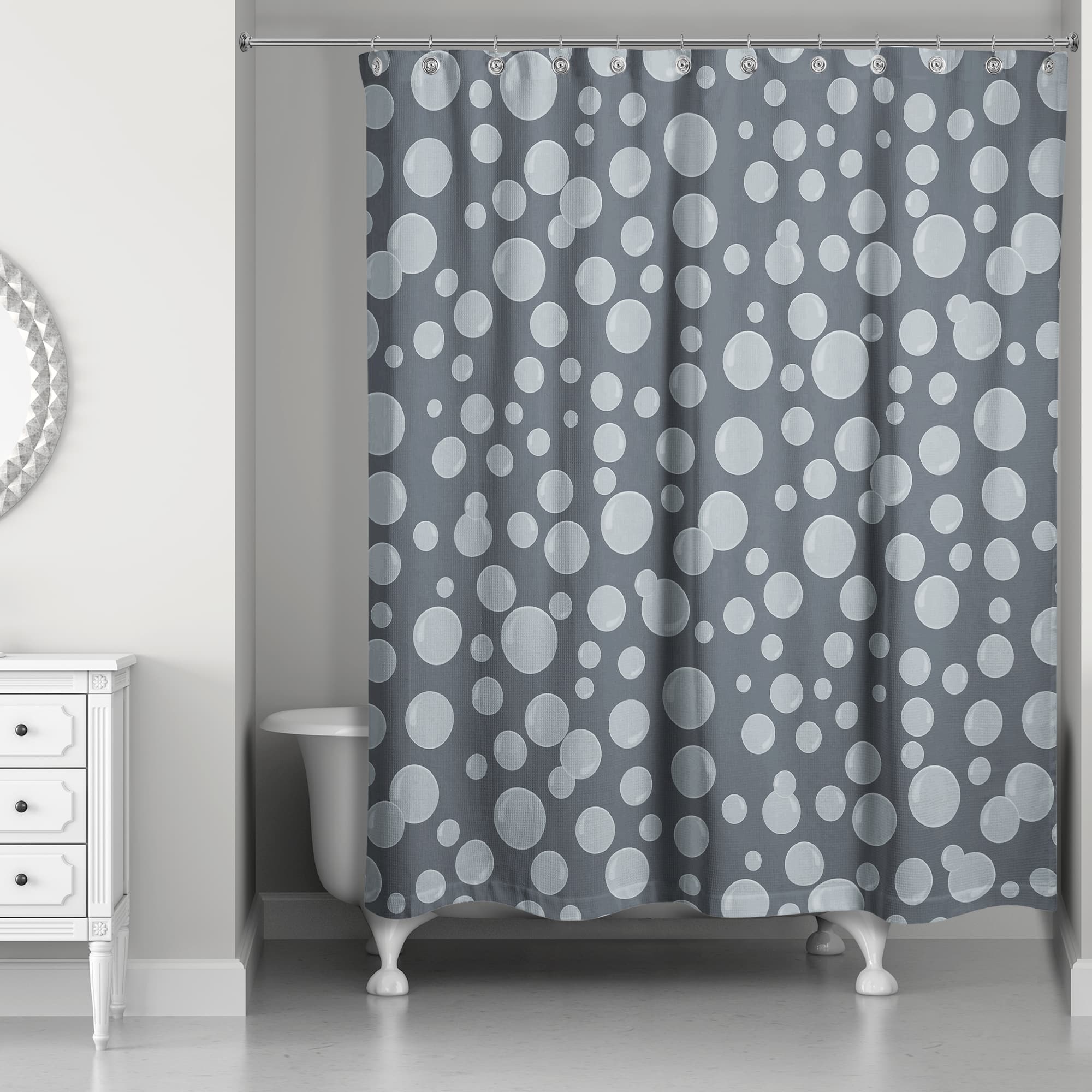 74" Bubbles All Over Shower Curtain