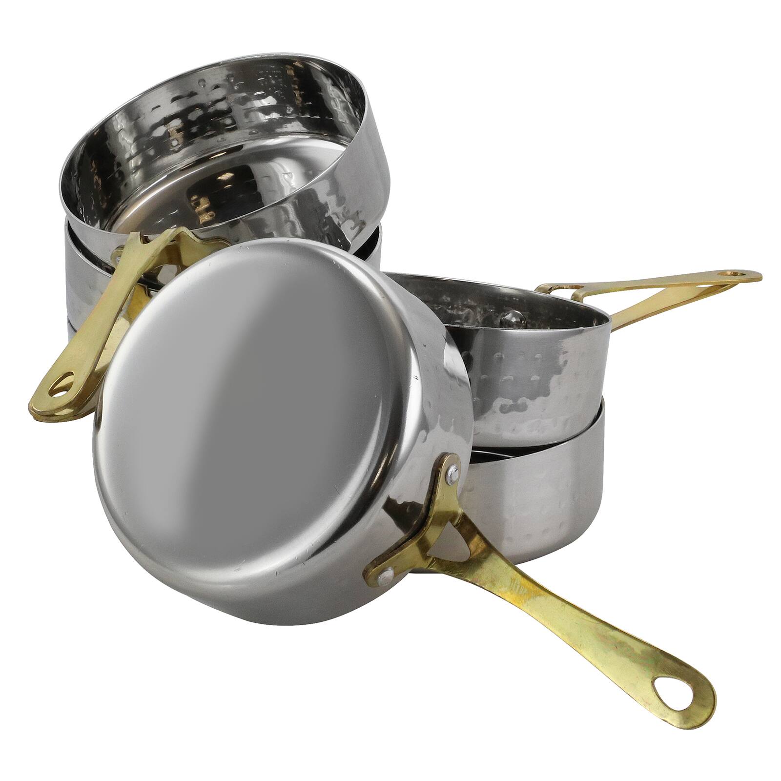 Gibson Home® Lannister 4.7'' Mini Frying Pans Set with Gold Plated Handle