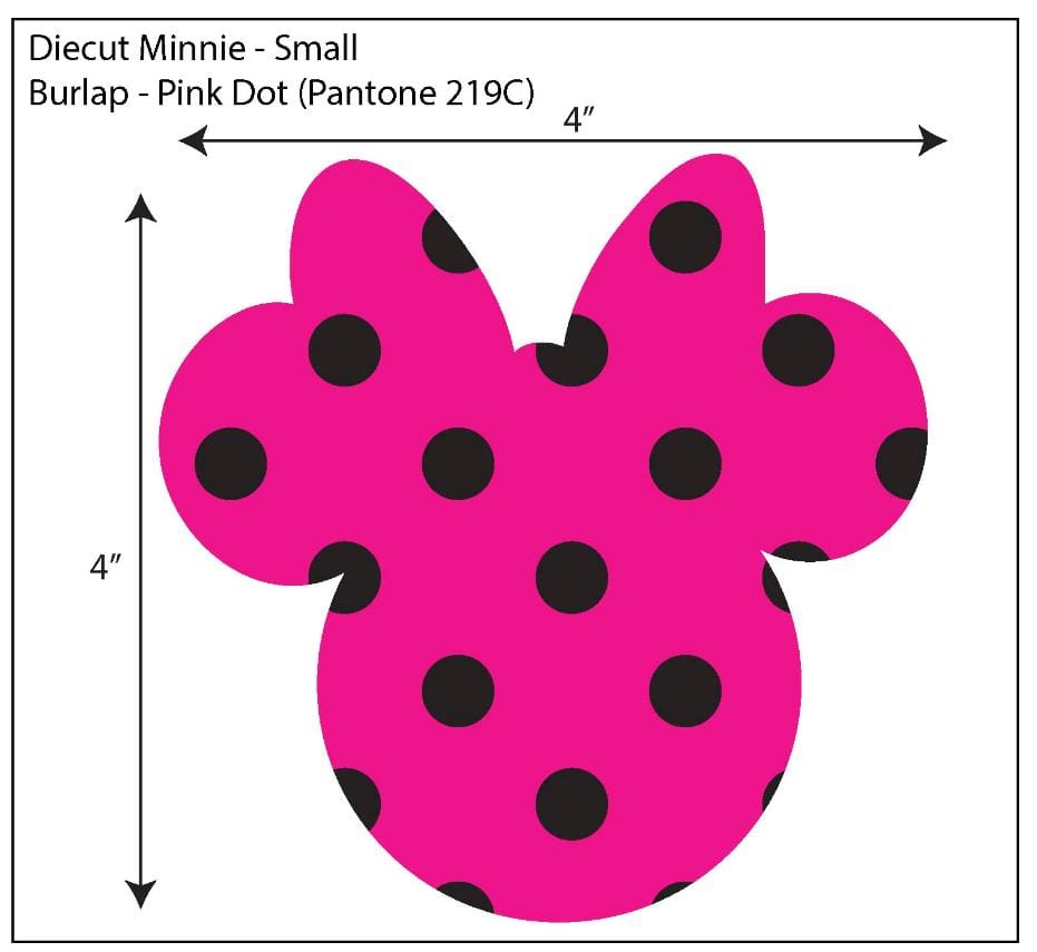 Disney® Minnie Small Ears Adhesive Printed Burlap Pack of 6