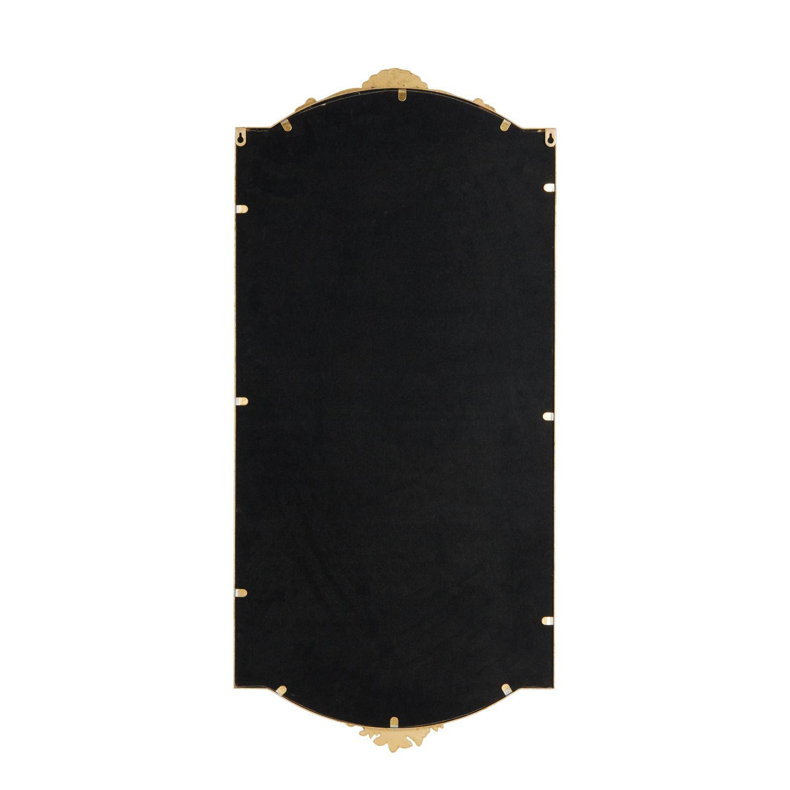 Gold Floral Embellished Metal Room Wall Mirror