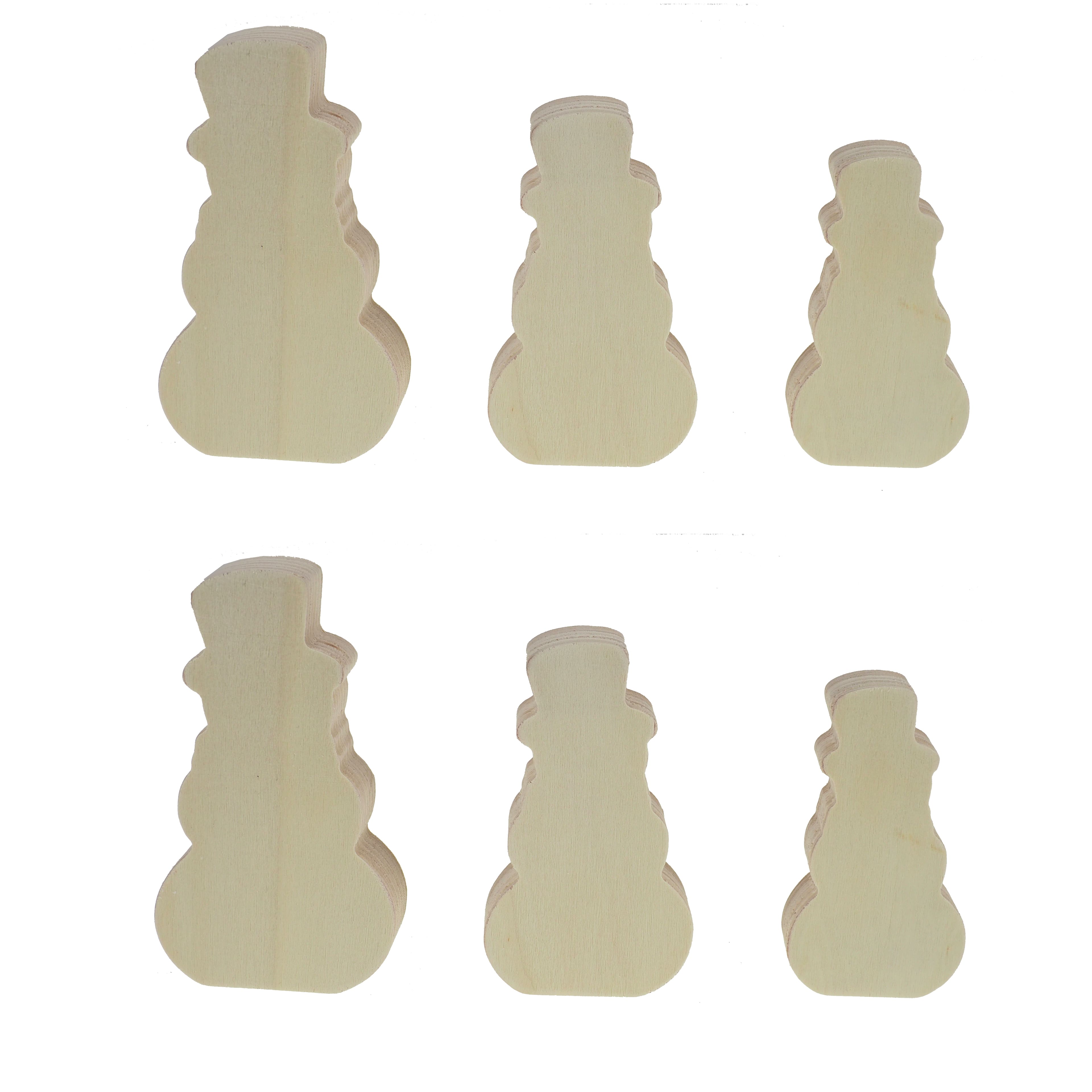 Mixed DIY Wood Snowman Figures, 6ct. by Make Market®