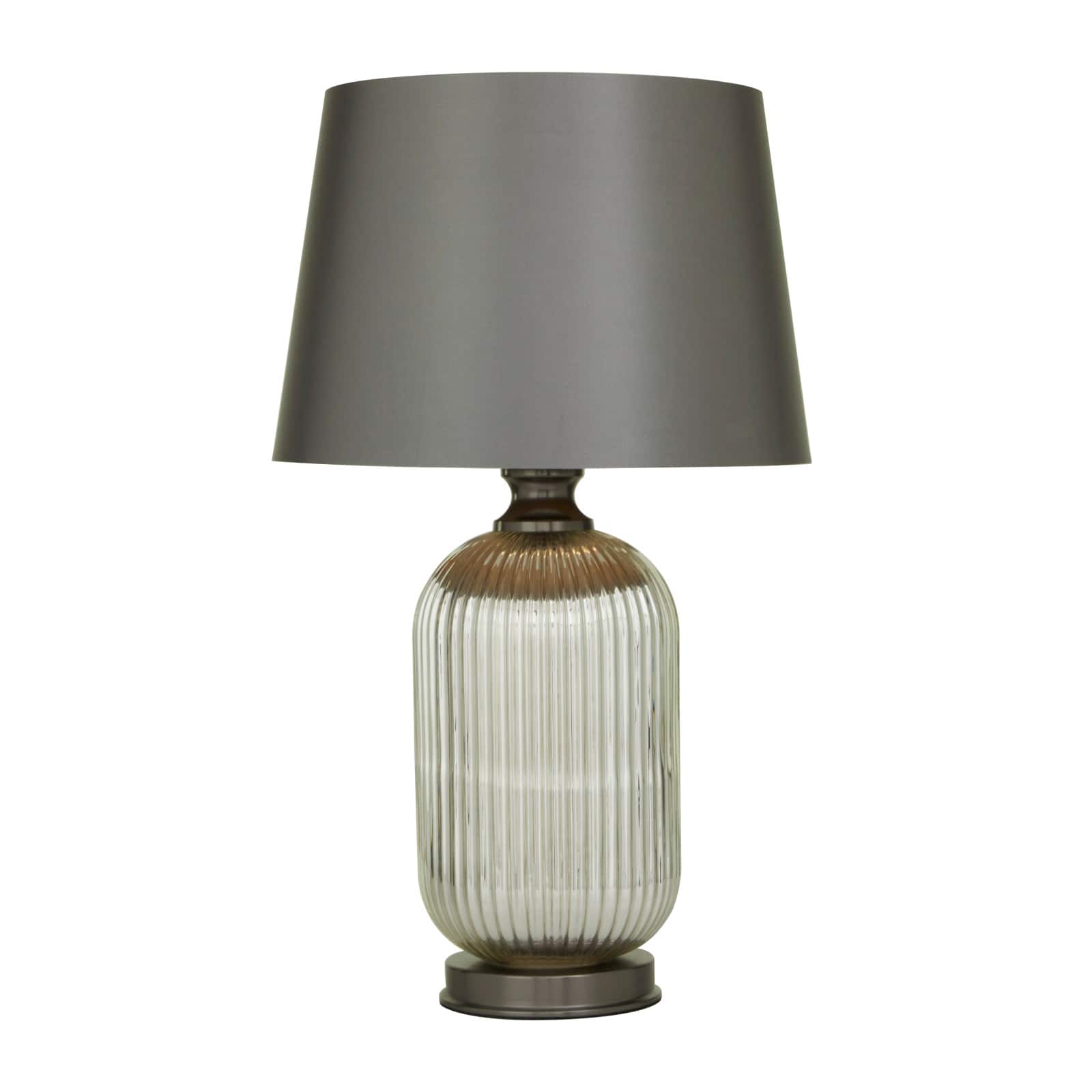 Grey Glass Modern Accent Lamp, 16" x 16" x 27"