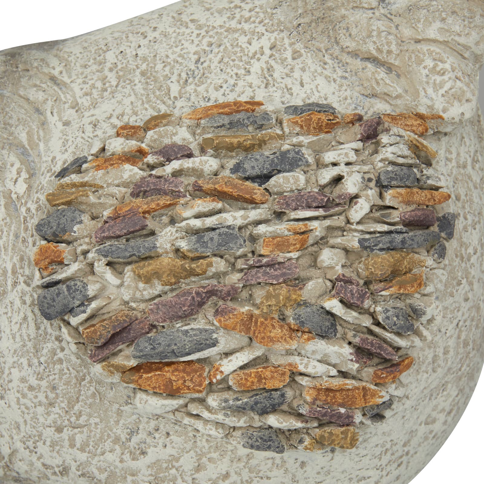 15" Gray Chicken Polystone Farmhouse Garden Sculpture