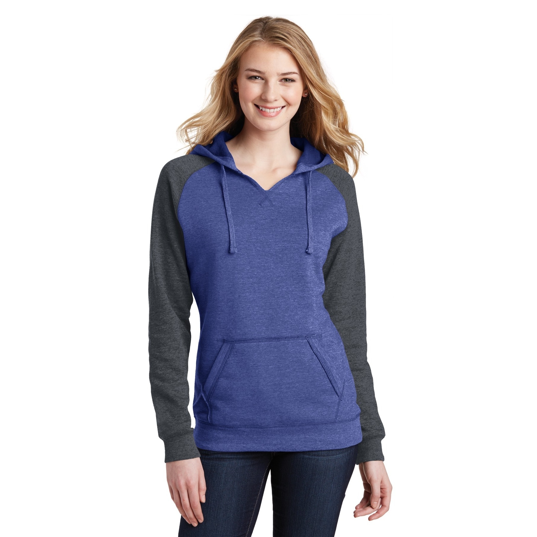 District® Women's Lightweight Fleece Raglan Hoodie