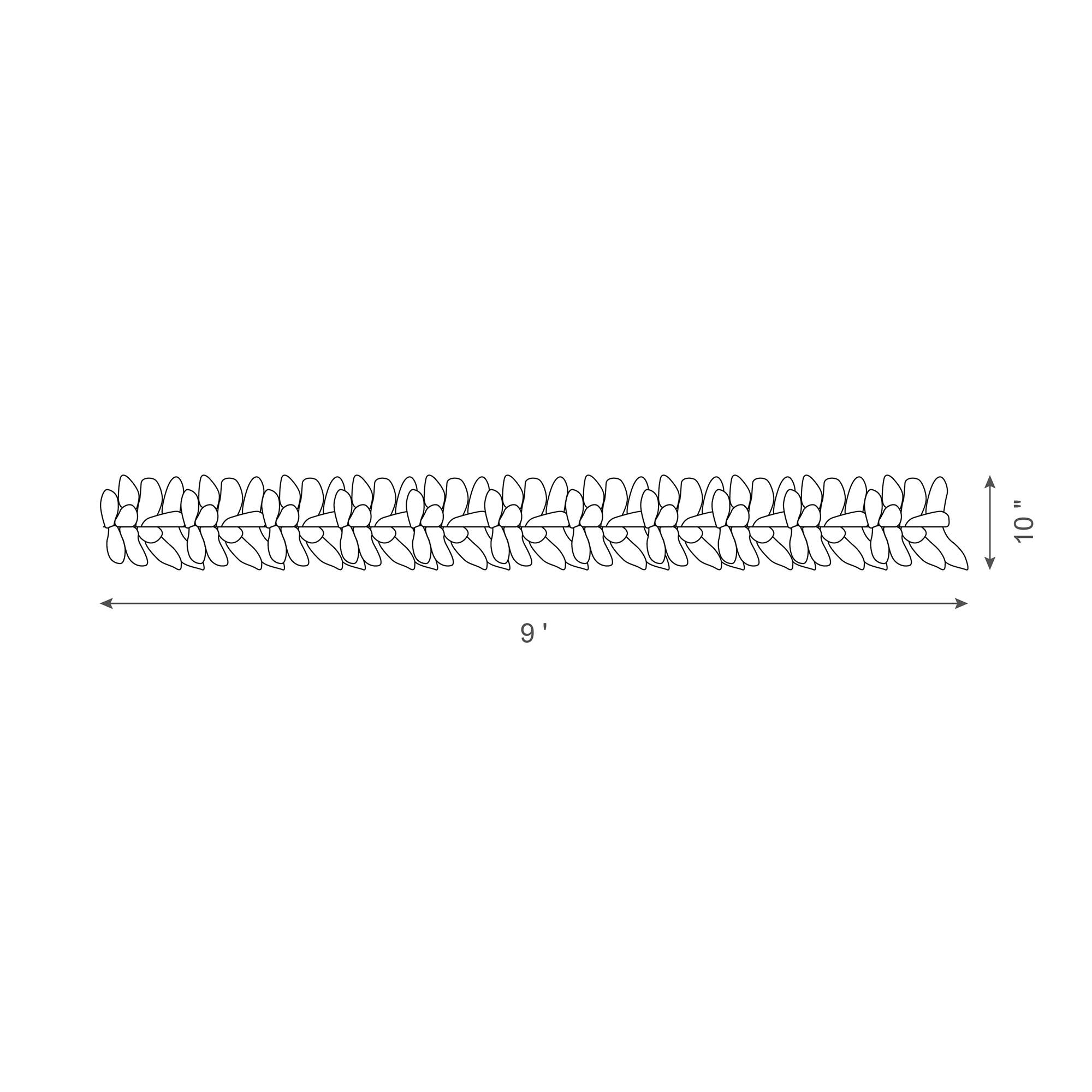 Glitzhome® 9ft. Pre-Lit Flocked Christmas Garland Set with Timer, 3 Functions