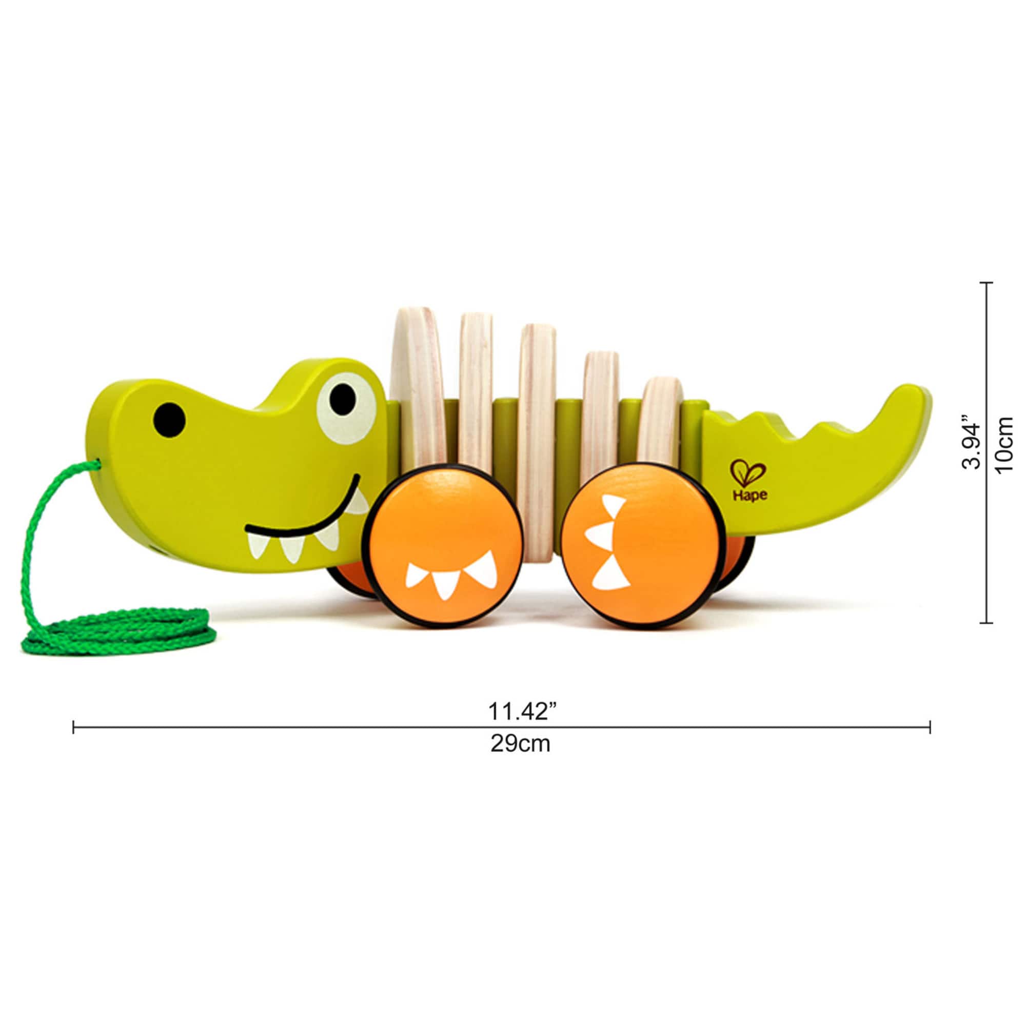 Hape Walk-A-Long Croc Wooden Toddler Pull Toy