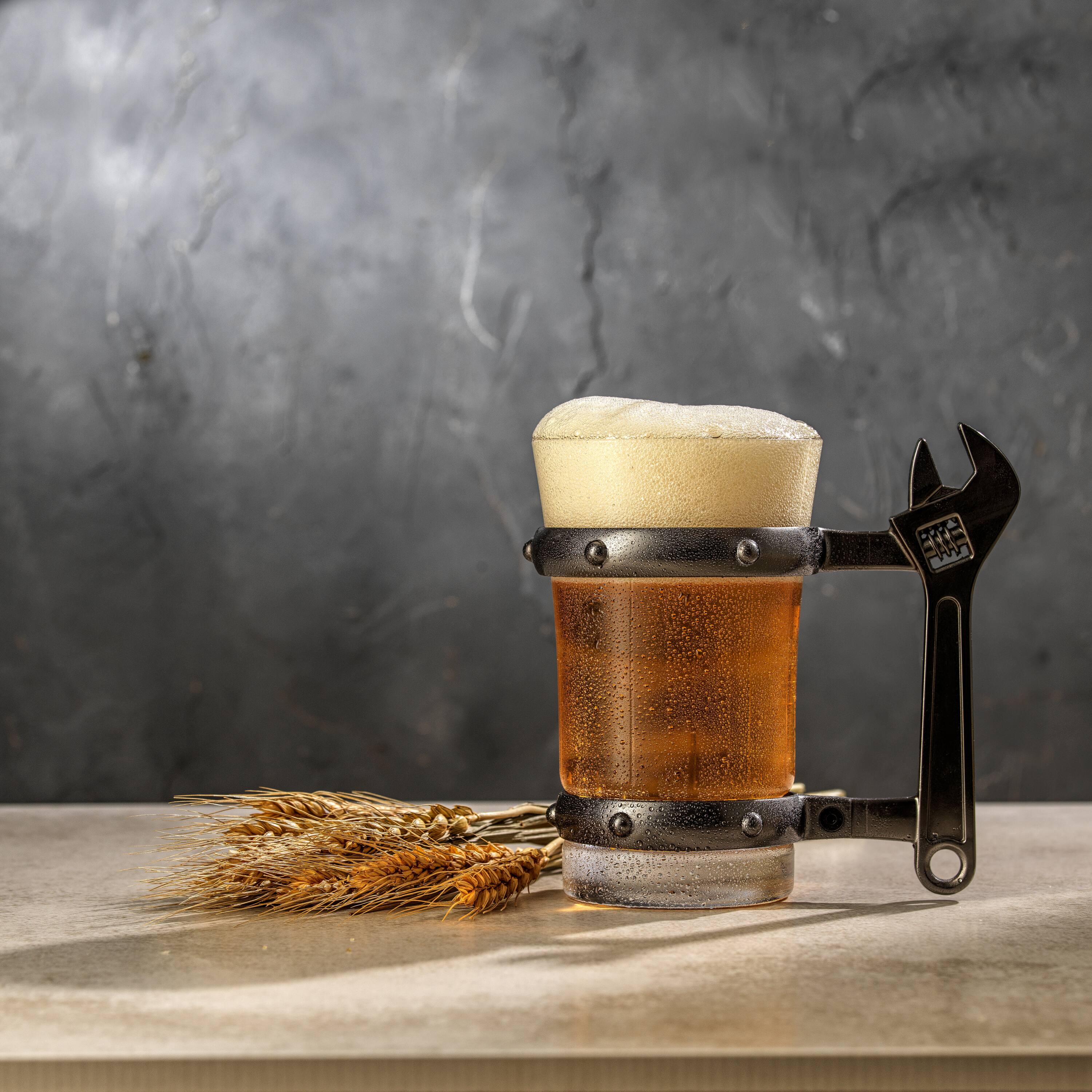 JoyJolt® Tools Collection 17oz. Adjustable Wrench Handle Single Beer Mug