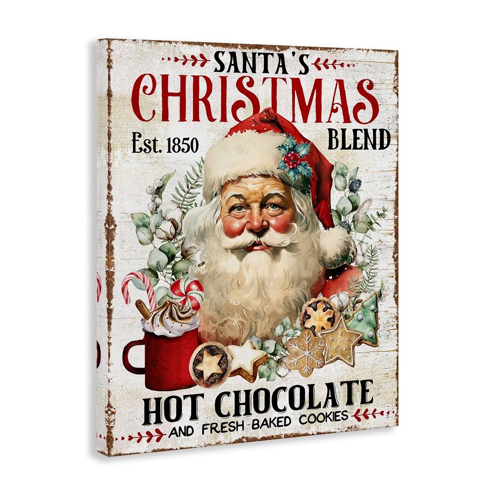 Stupell Industries Santa's Christmas Blend Canvas Wall Art