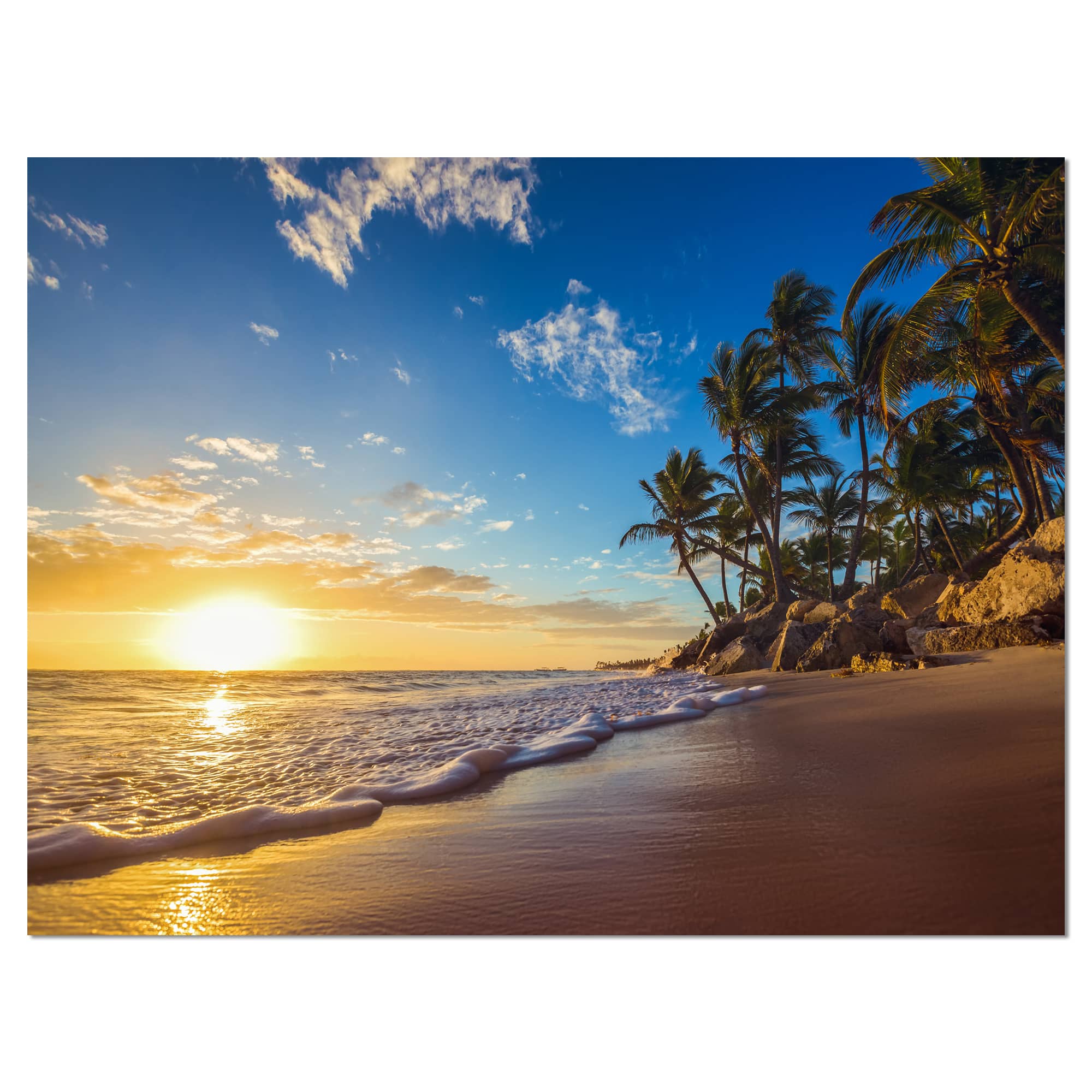 Designart - Paradise Tropical Island Beach Sunrise
