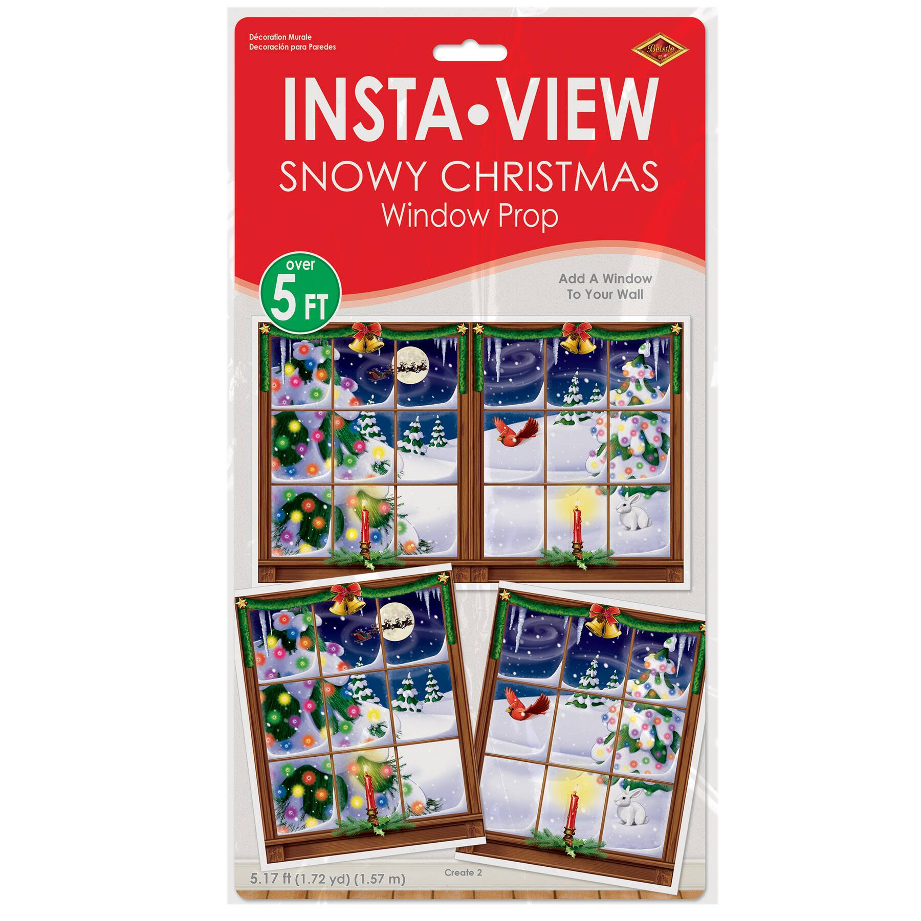 Beistle 5ft. Snowy Christmas Insta-View