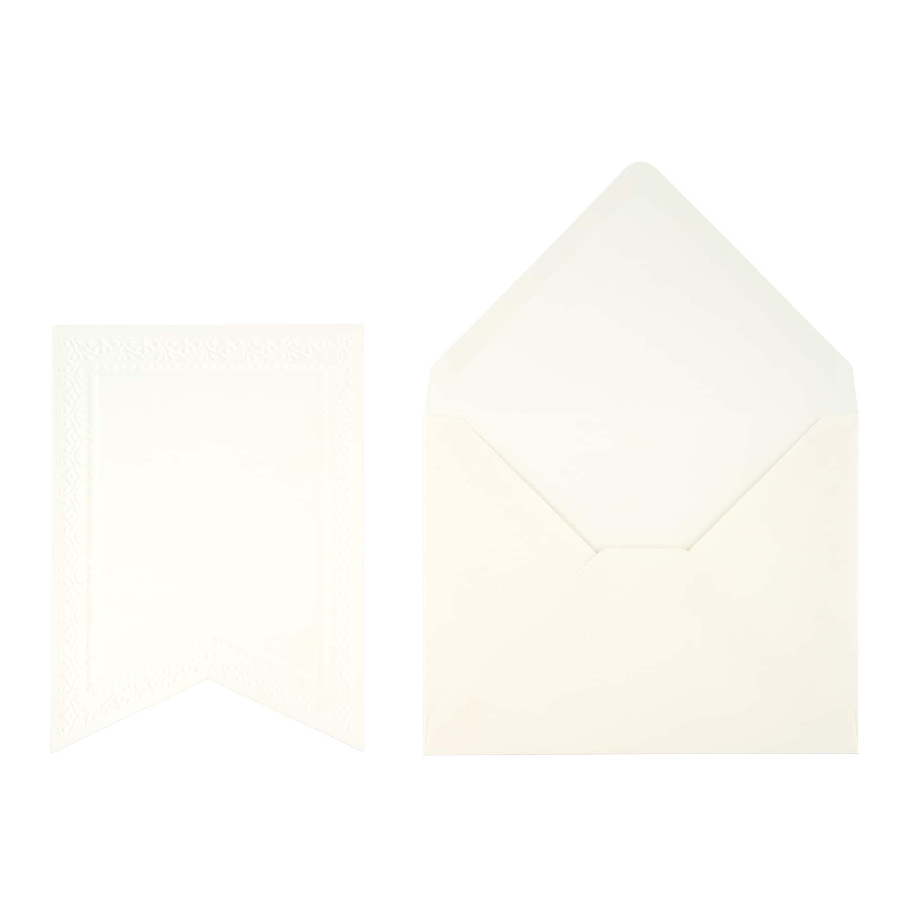 4" x 5.5" Embossed Banner Card & Envelope Sets, 10ct. by Recollections™
