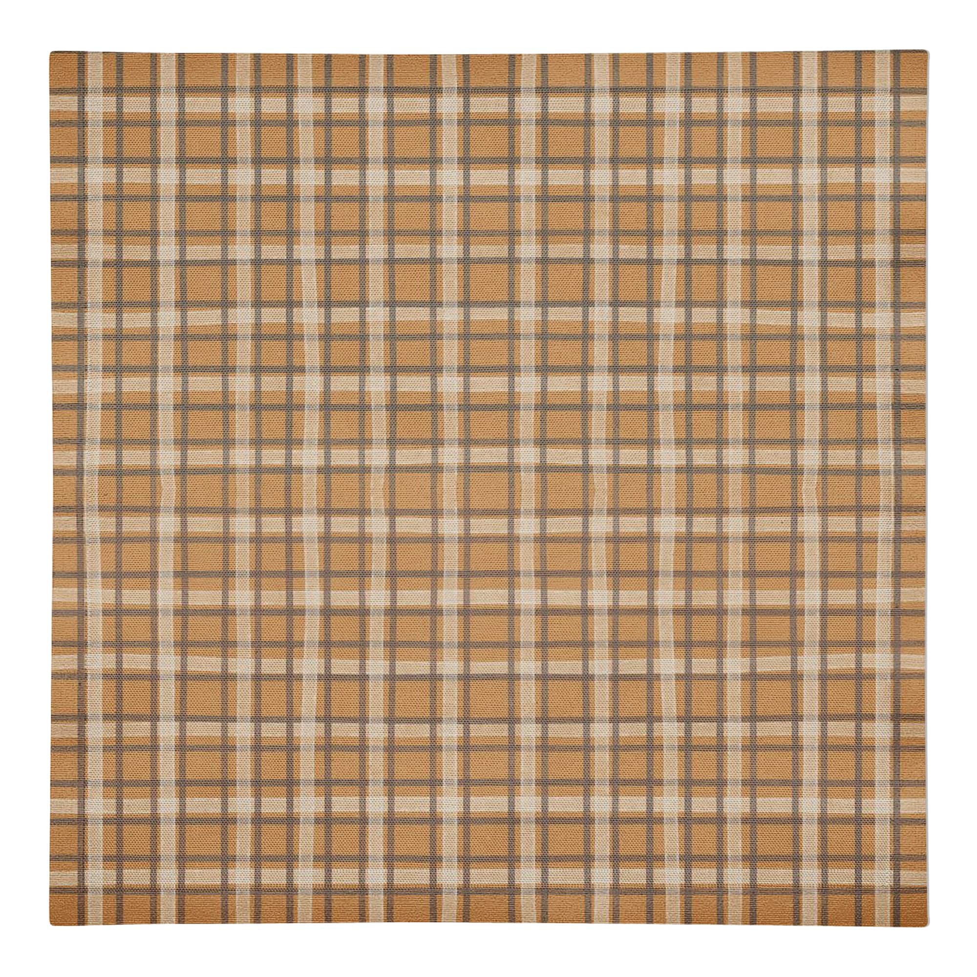 Orange Multi Plaid Cotton Twill Napkin