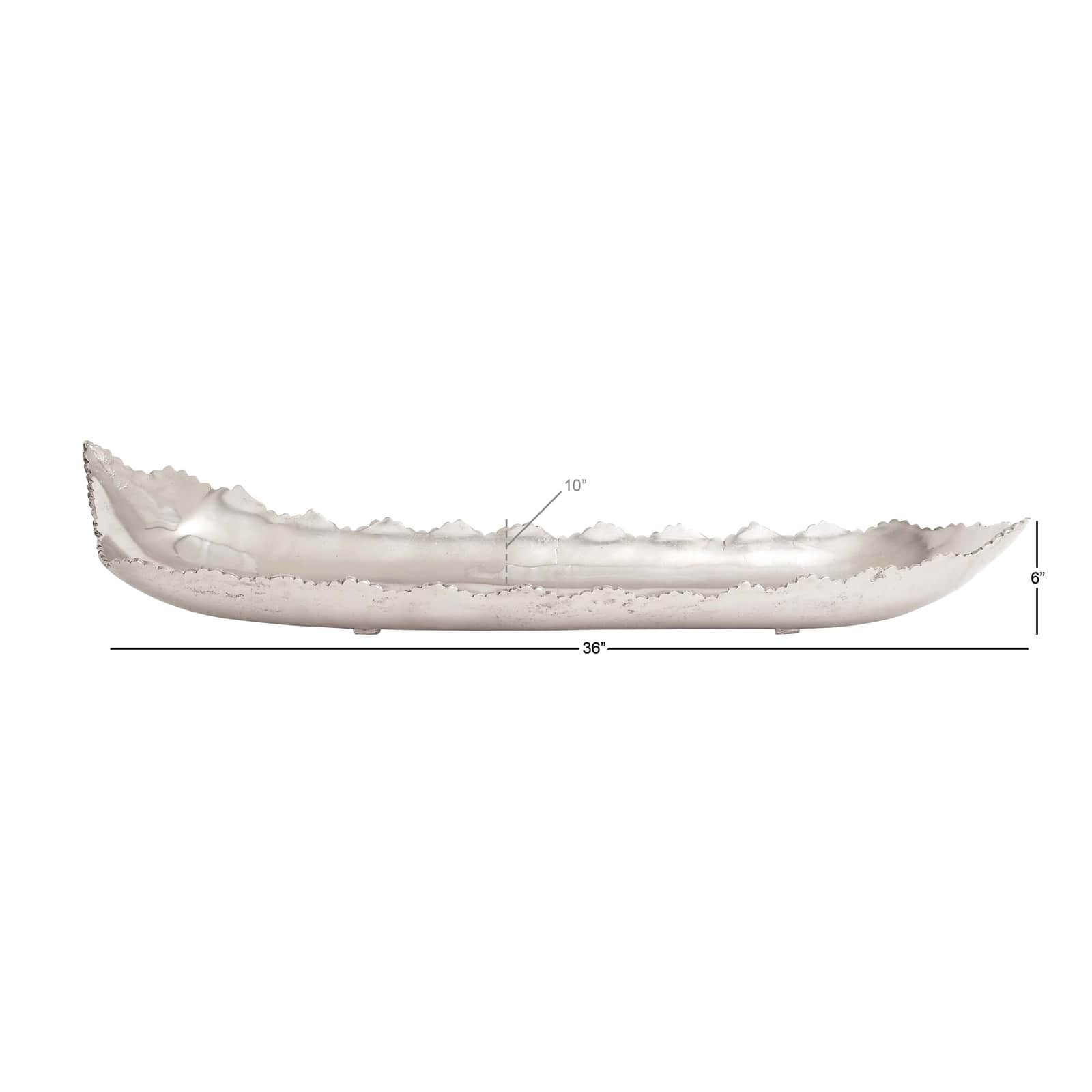 White Aluminum Contemporary Tray