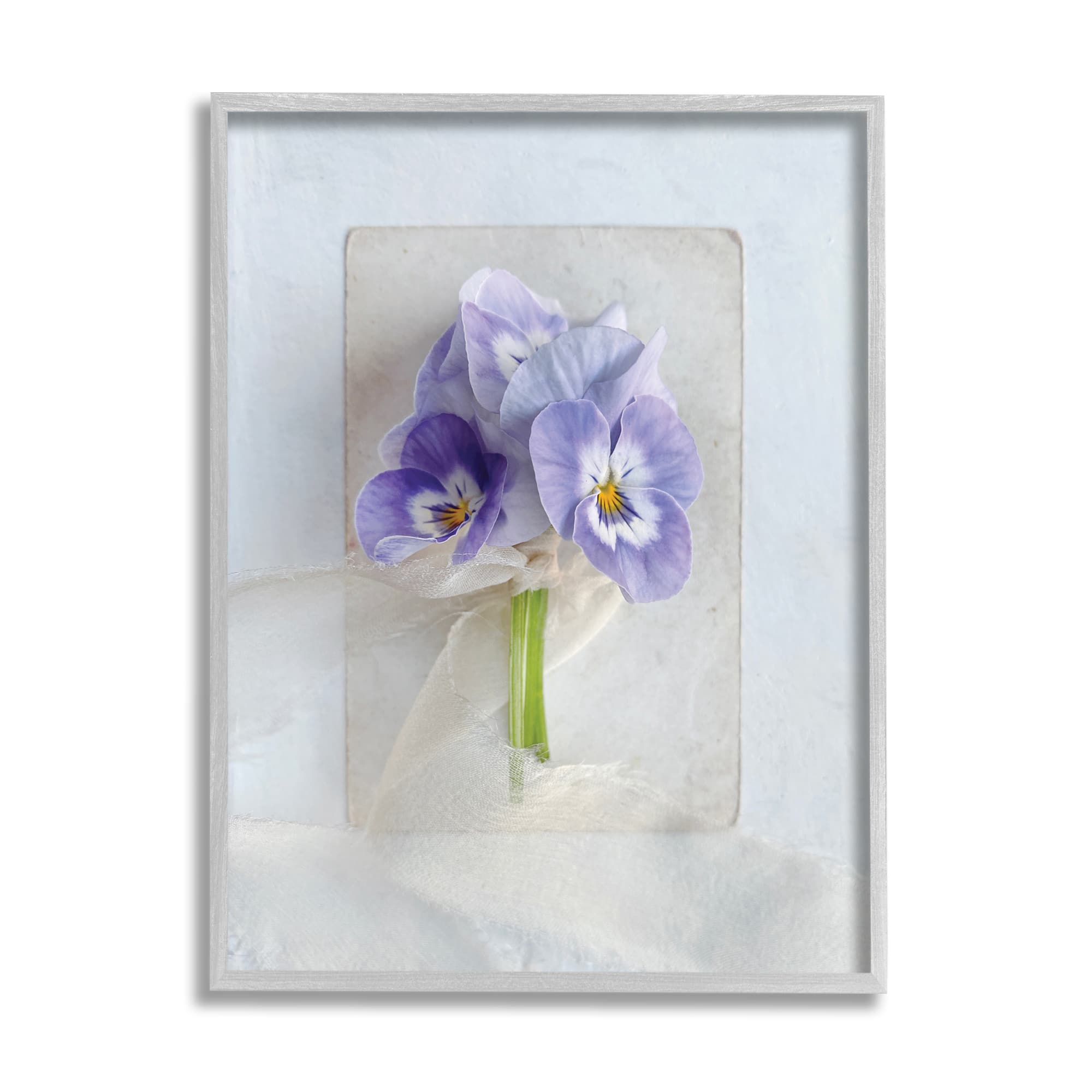 Stupell Industries Violets Wrapped in Sheer Soft Country Floral in Frame Wall Art