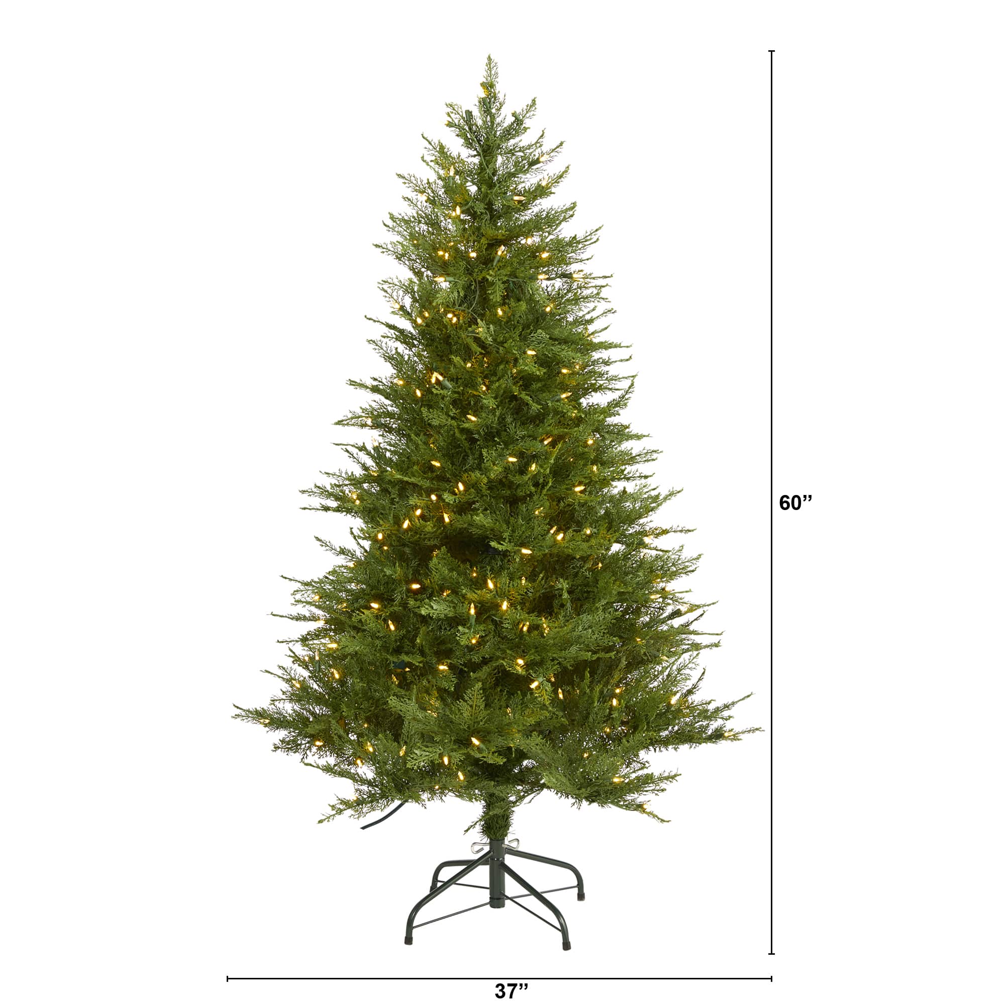 5ft. Pre-Lit Wisconsin Fir Artificial Christmas Tree, Clear LED Lights
