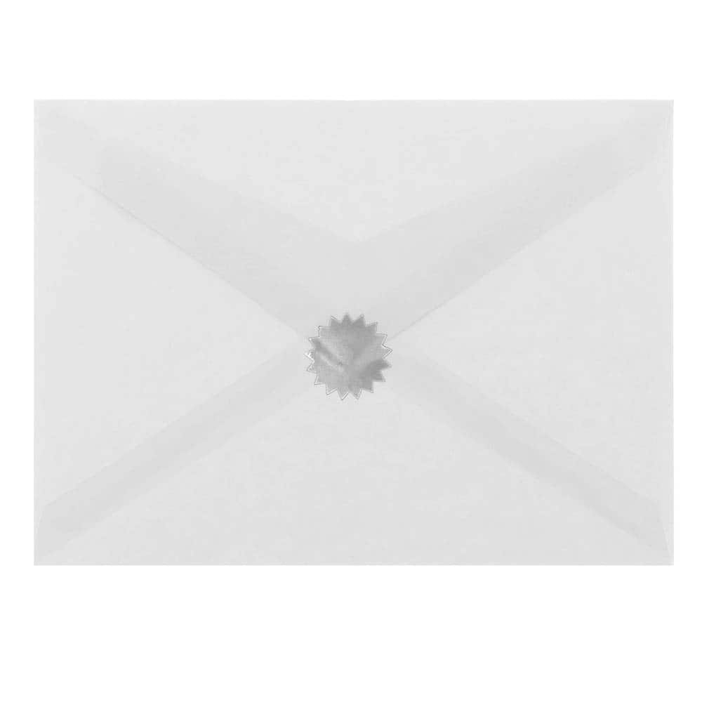 JAM Paper Silver Serrated Edge Circle Label Wafer Seals