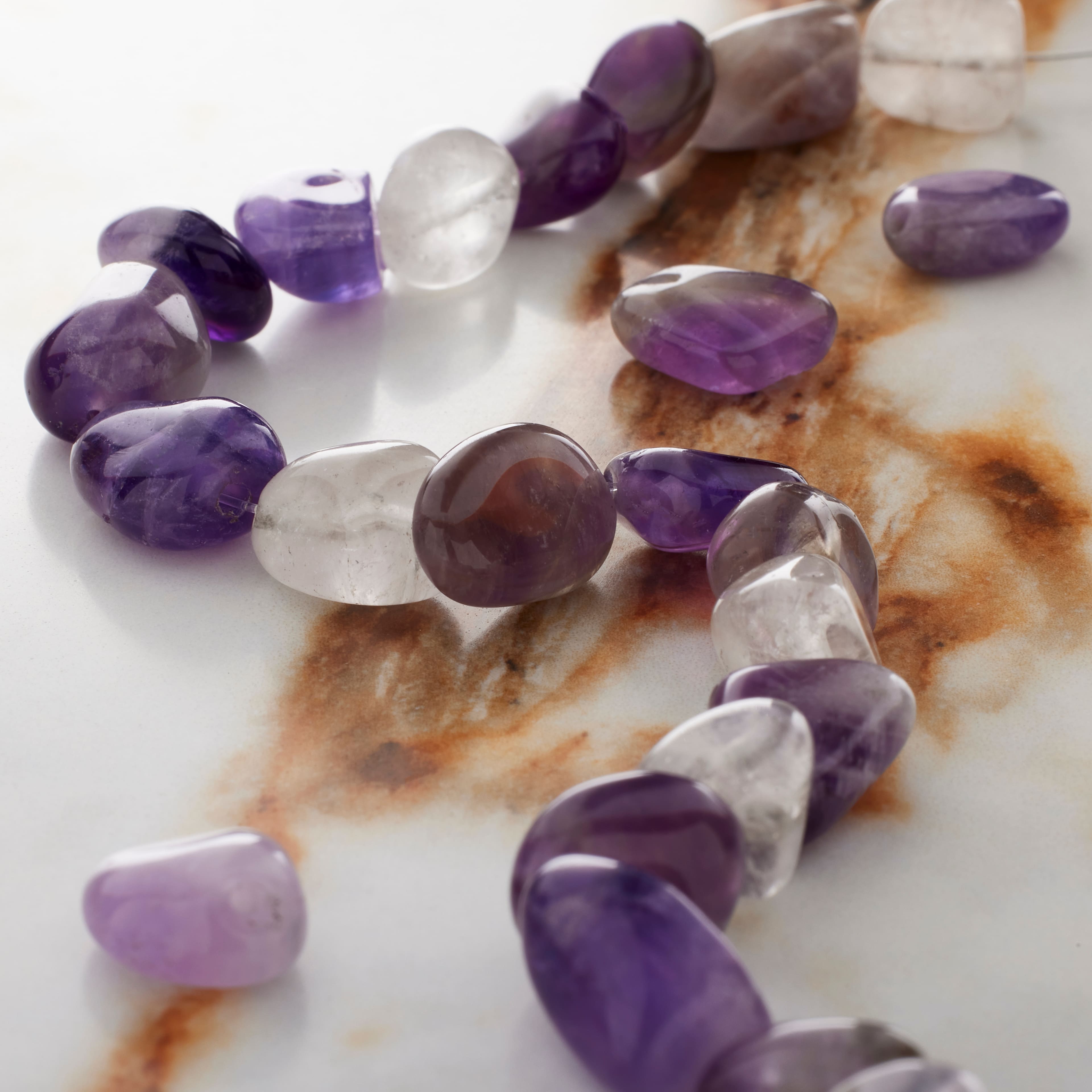 12 Pack: Amethyst Potato Beads by Bead Landing™