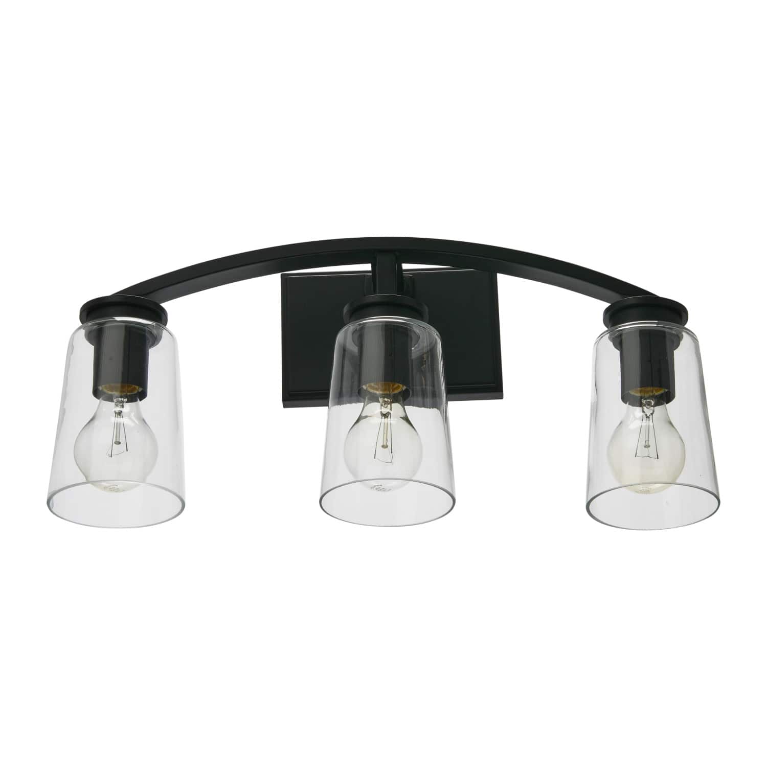 Hello Honey® Robert Stevenson Lighting Laguna Metal & Clear Glass 3-Light Vanity