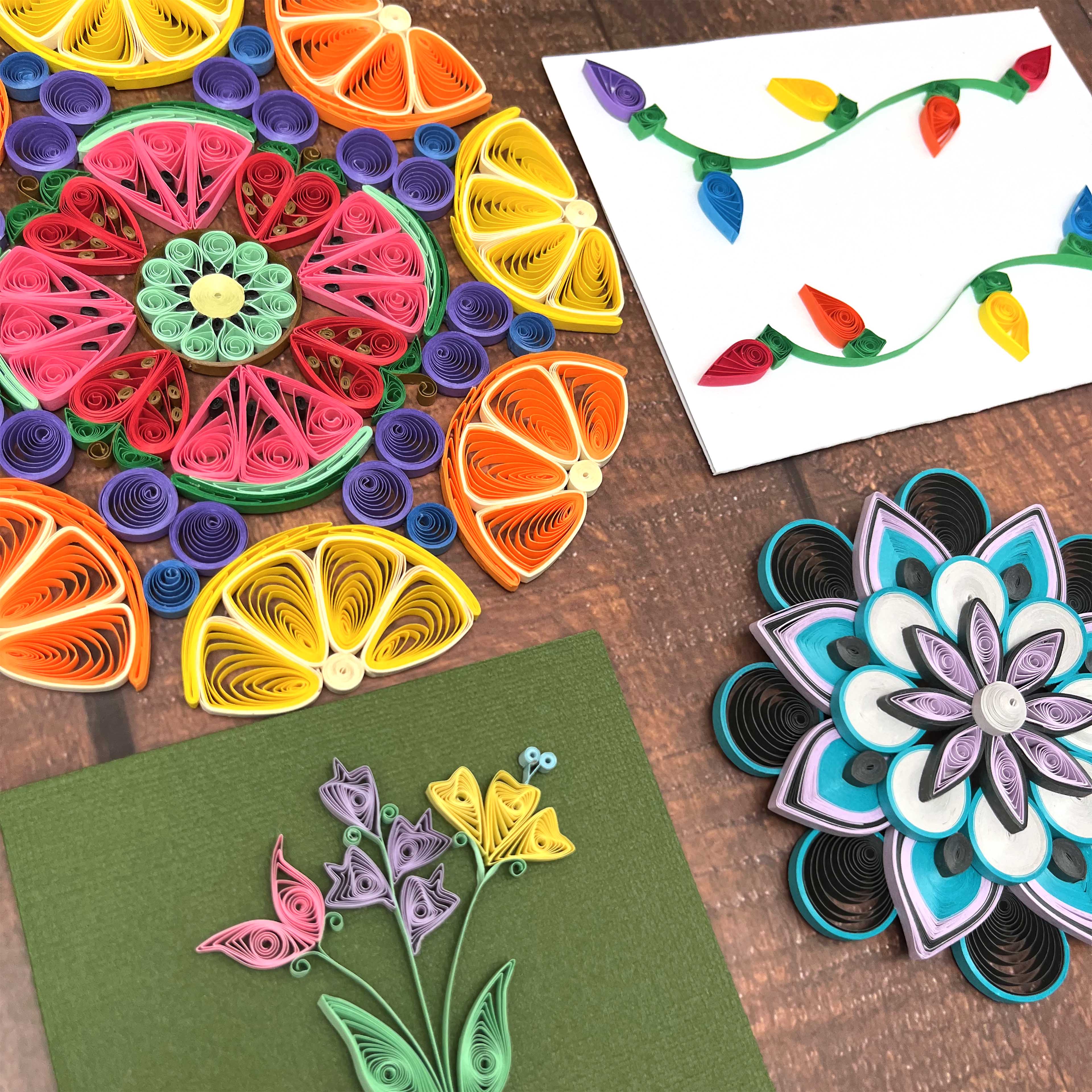 12 Packs: 100 ct. (1,200 total) Quilled Creations™ 1/8" Rainbow Mix Quilling Paper