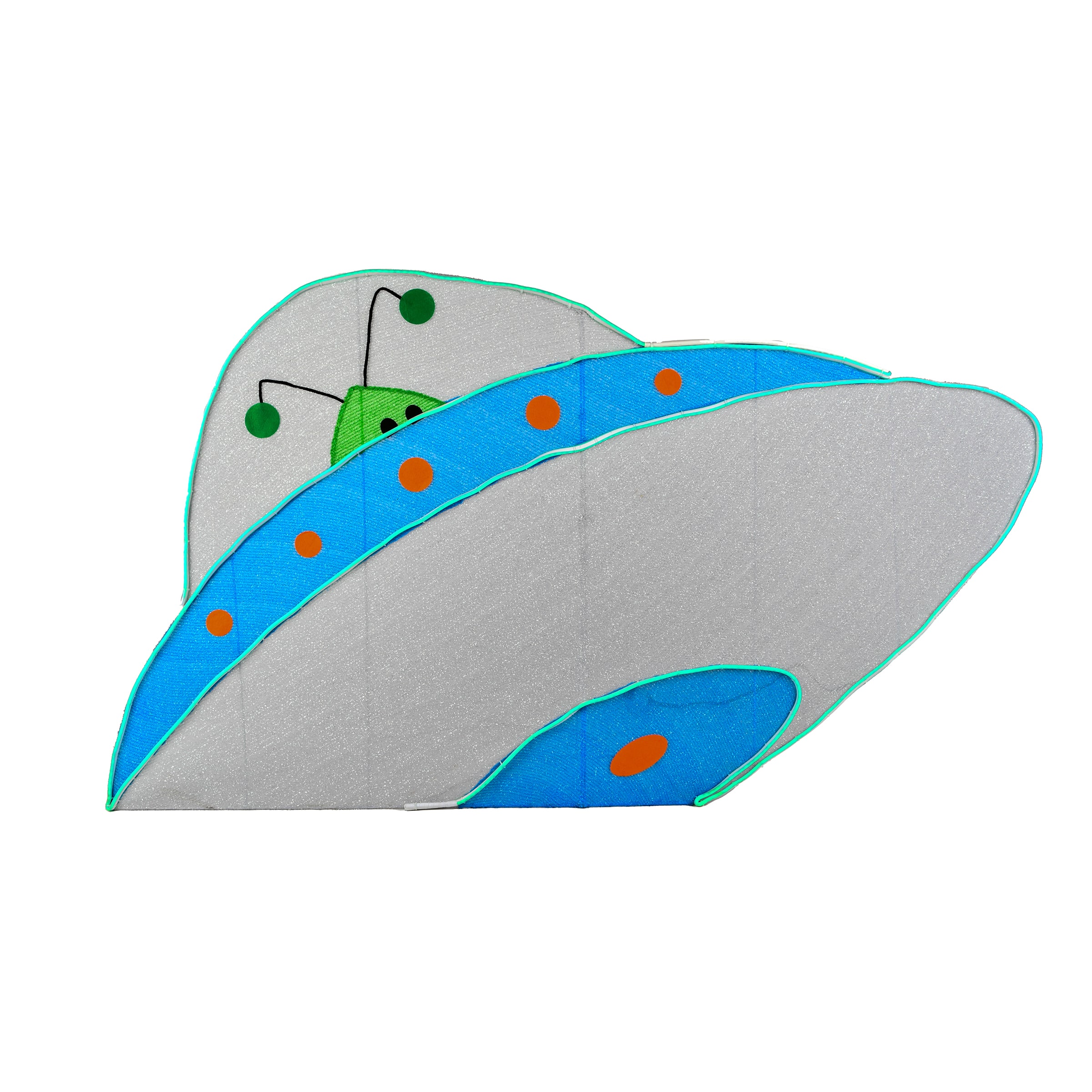 35" Halloween Alien Spacecraft with LED Light Strips