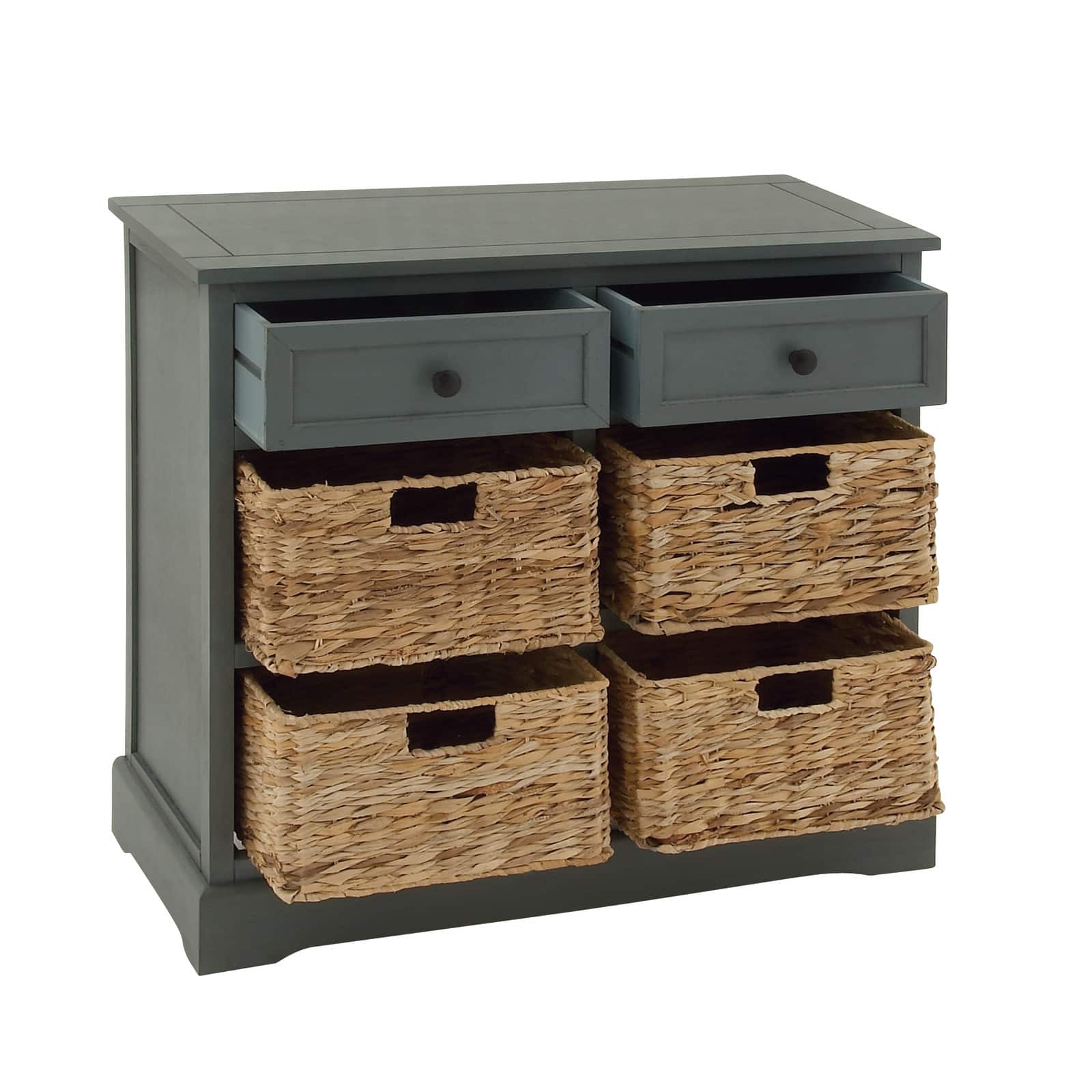 Traditional 4-Basket Storage Cabinet