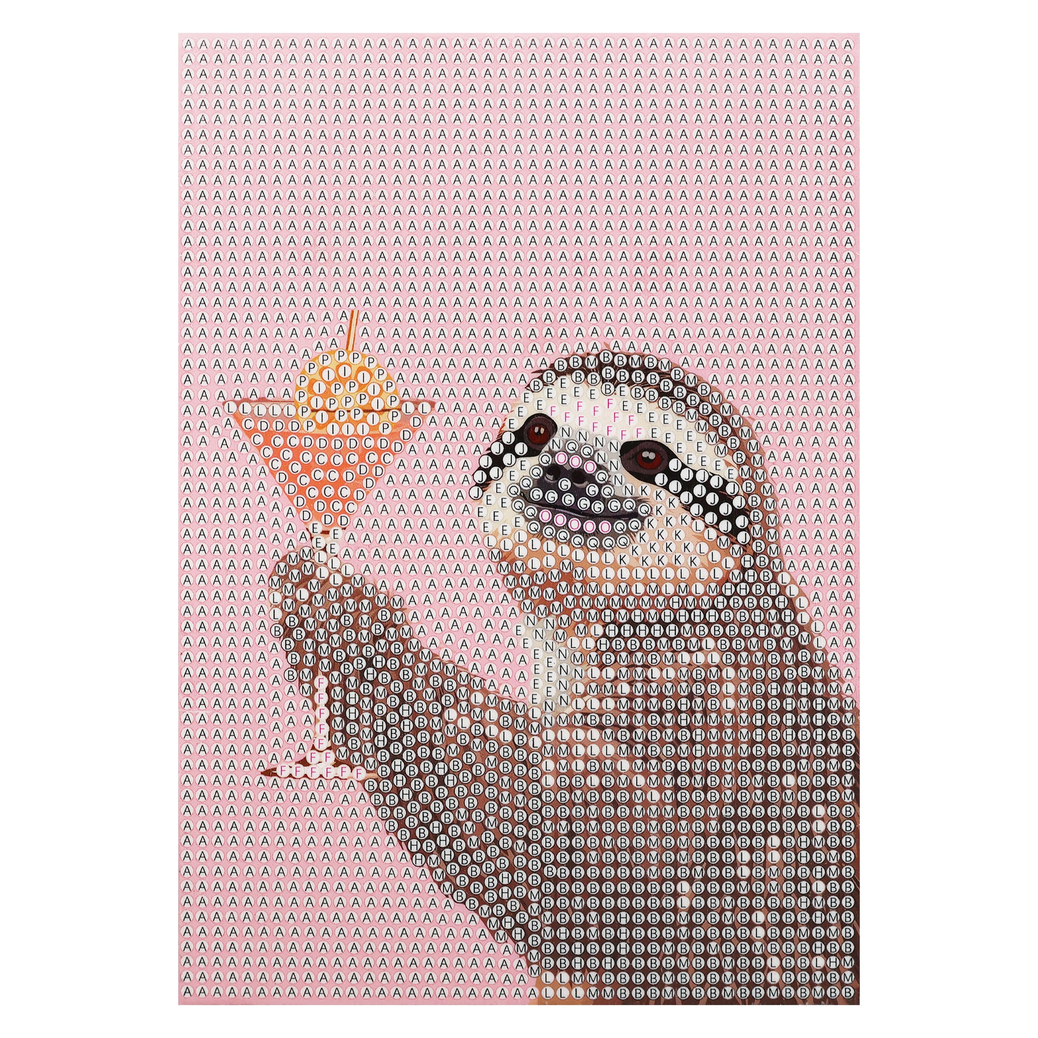 5" x 7" Cocktail Sloth Wood Plank Diamond Art Kit by Make Market®