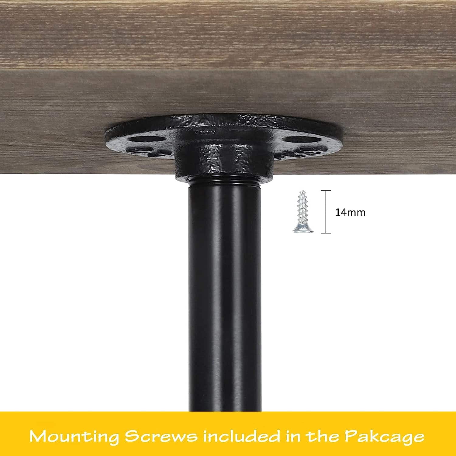 NEX™ Black Industrial Pipe Metal Table Legs, 4ct.