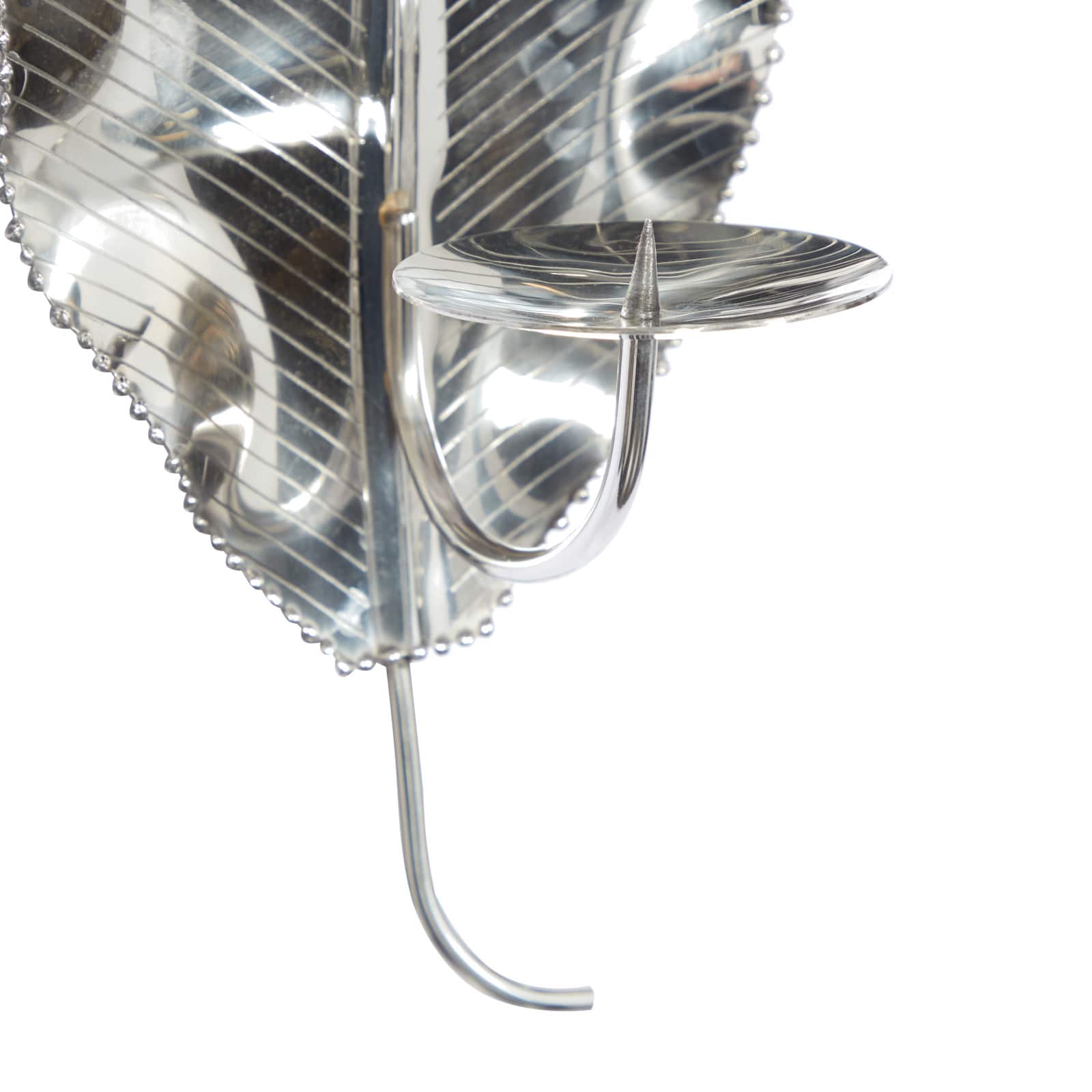 Silver Stainless Steel Candlestick Holders, 16" x 8" x 6"