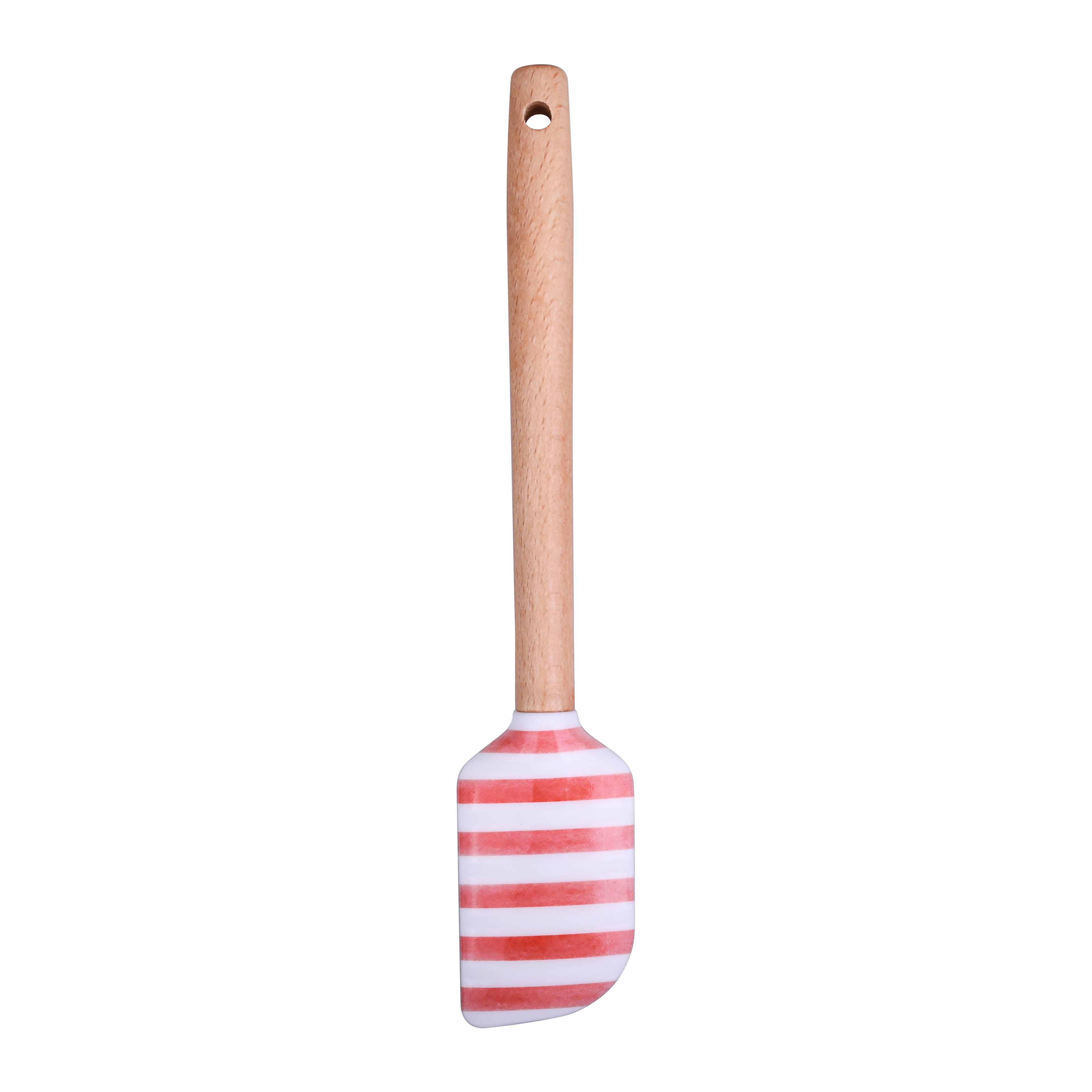 Mini Red & White Stripes Silicone Spatula by Makery™