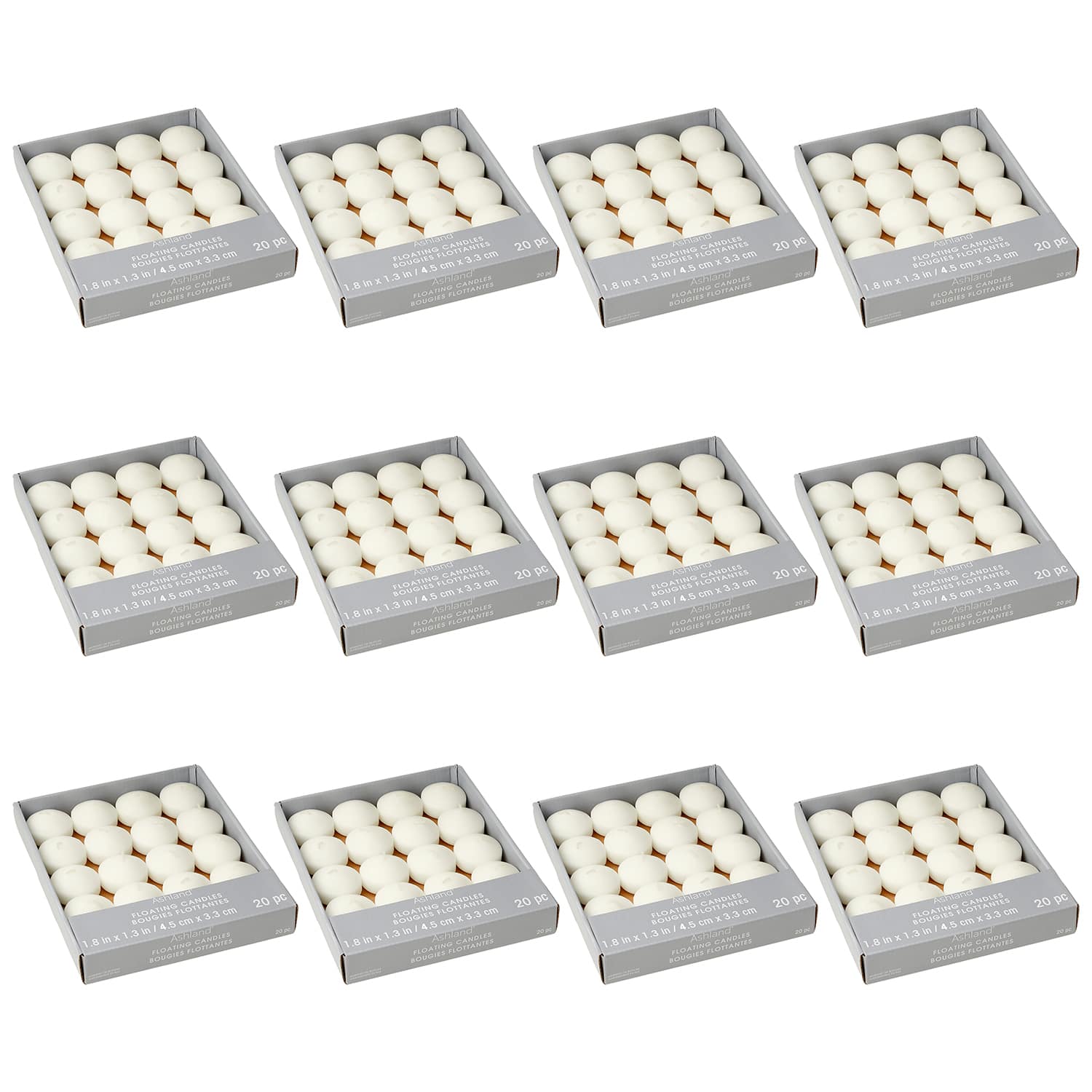 12 Packs: 20 ct. (240 total) Ivory Floating Candles by Ashland®