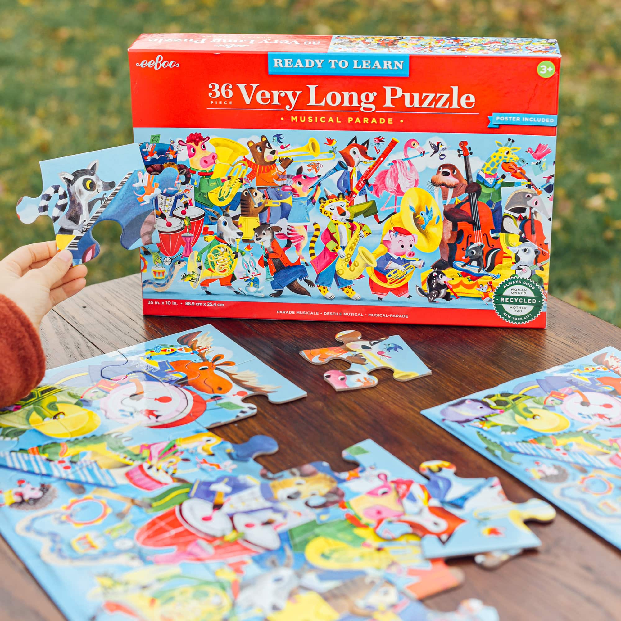 eeBoo Musical Parade 36 Piece Very Long Puzzle with Poster
