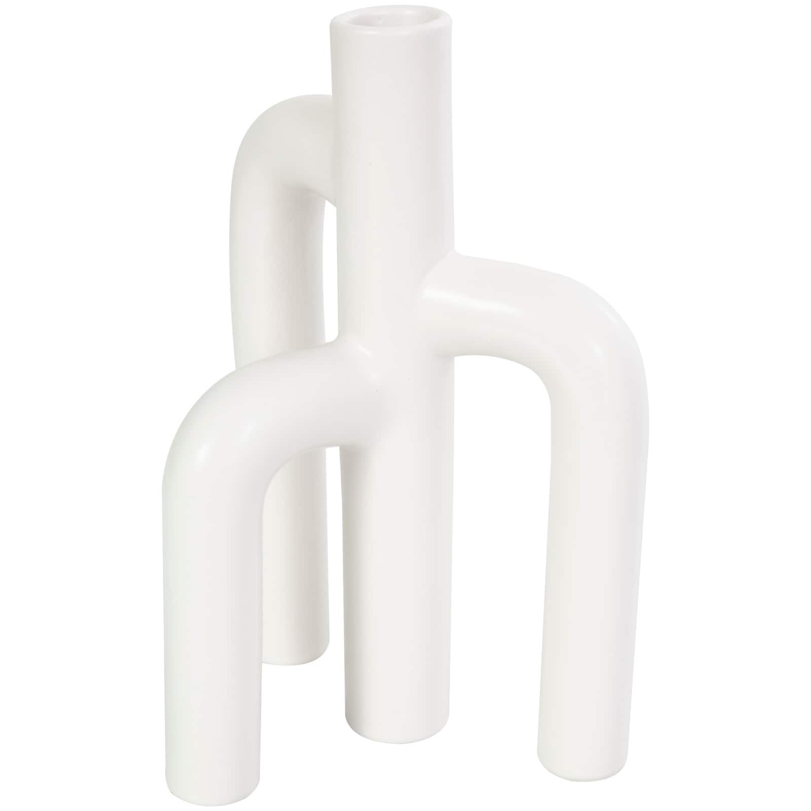 CosmoLiving by Cosmopolitan 10" Black & White Ceramic Abstract 3-Arch Vase Set