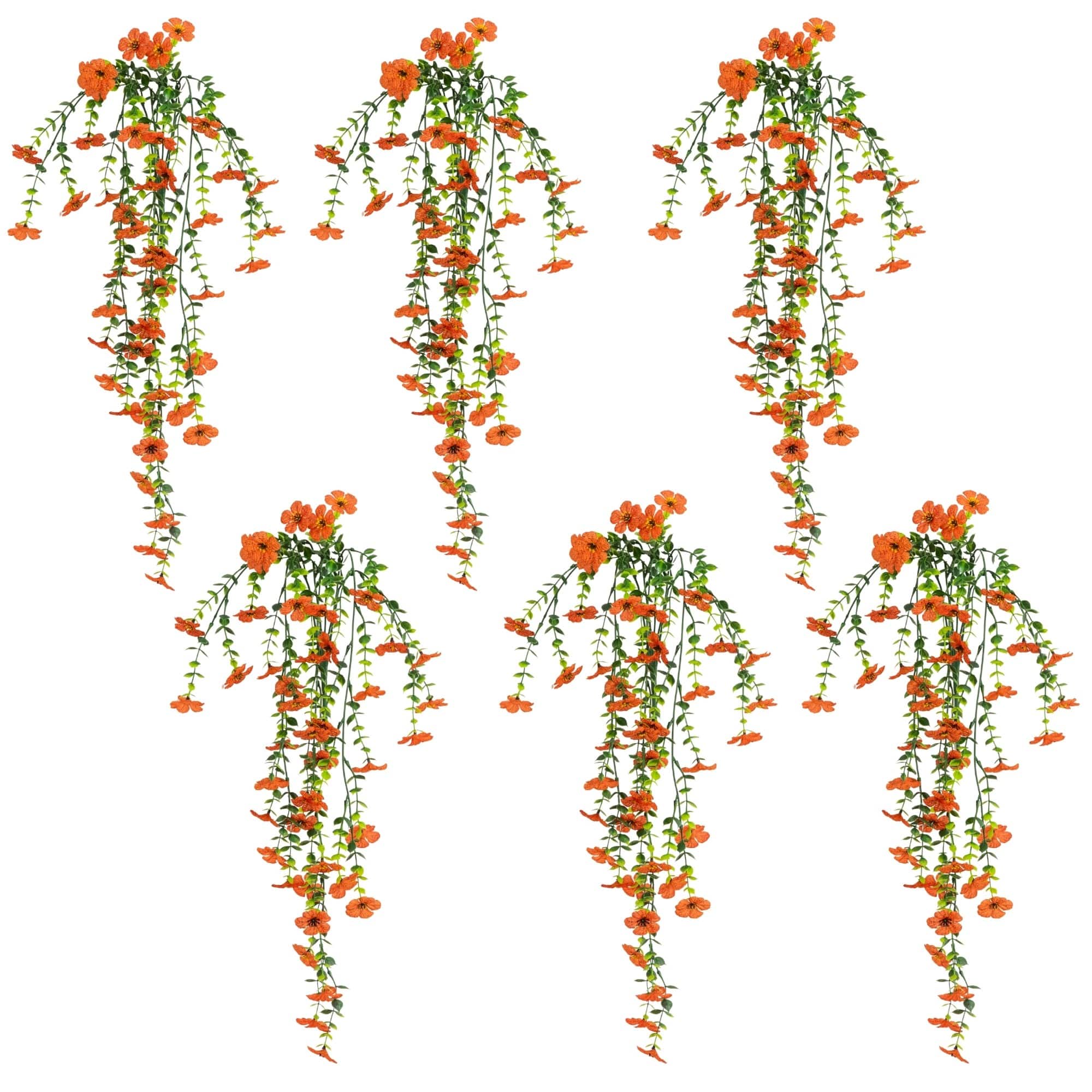30" UV Resistant Artificial Daisy Hanging Bushes, 6ct.