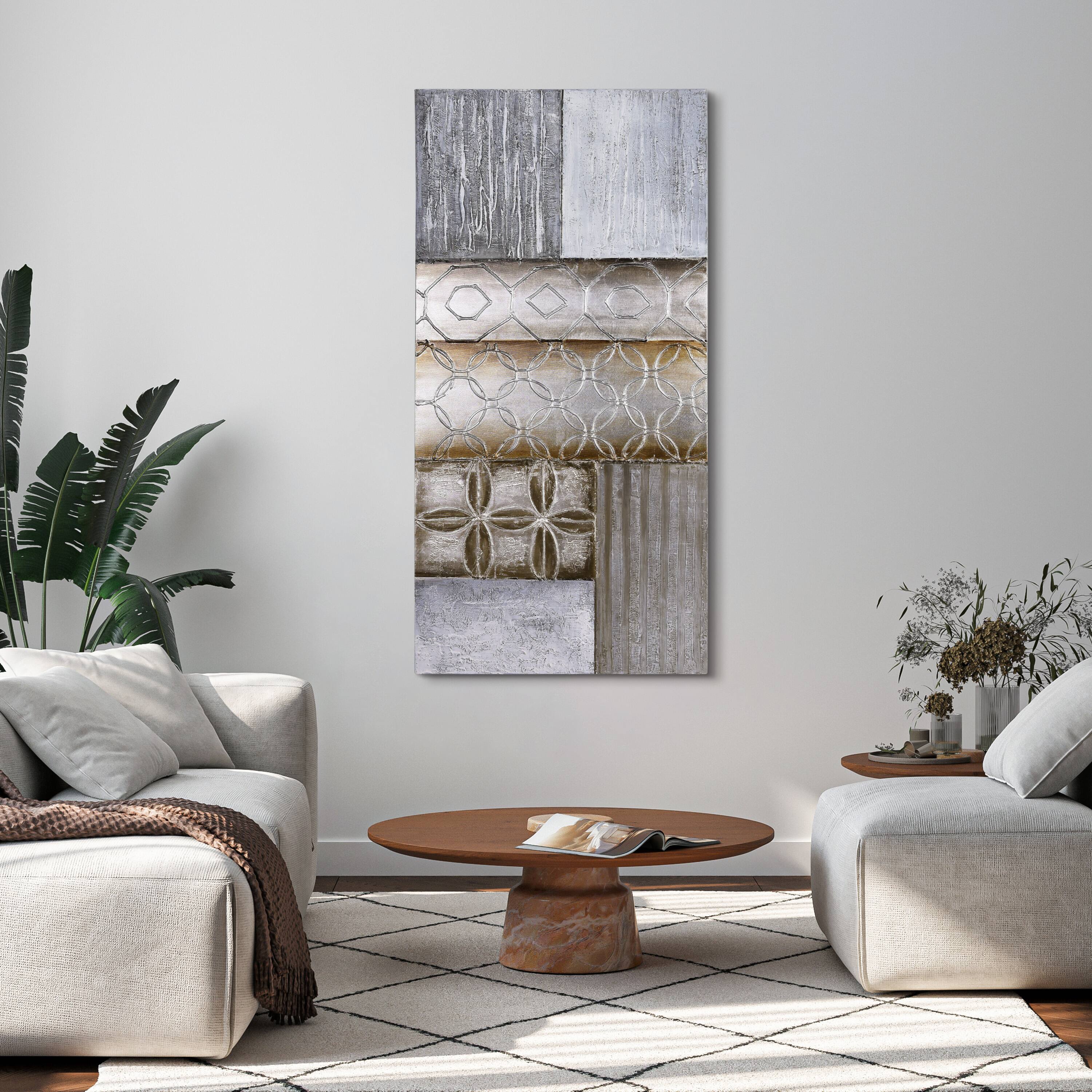 Empire Art Direct 30" x 60" Stacked I Textured & Metallic Hand Painted Canvas Wall Art