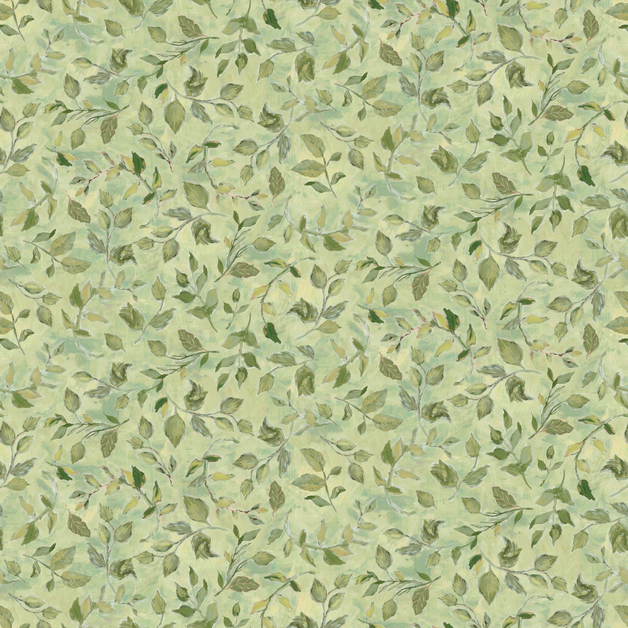 Susan Winget Hydrangea Leaves Cotton Fabric