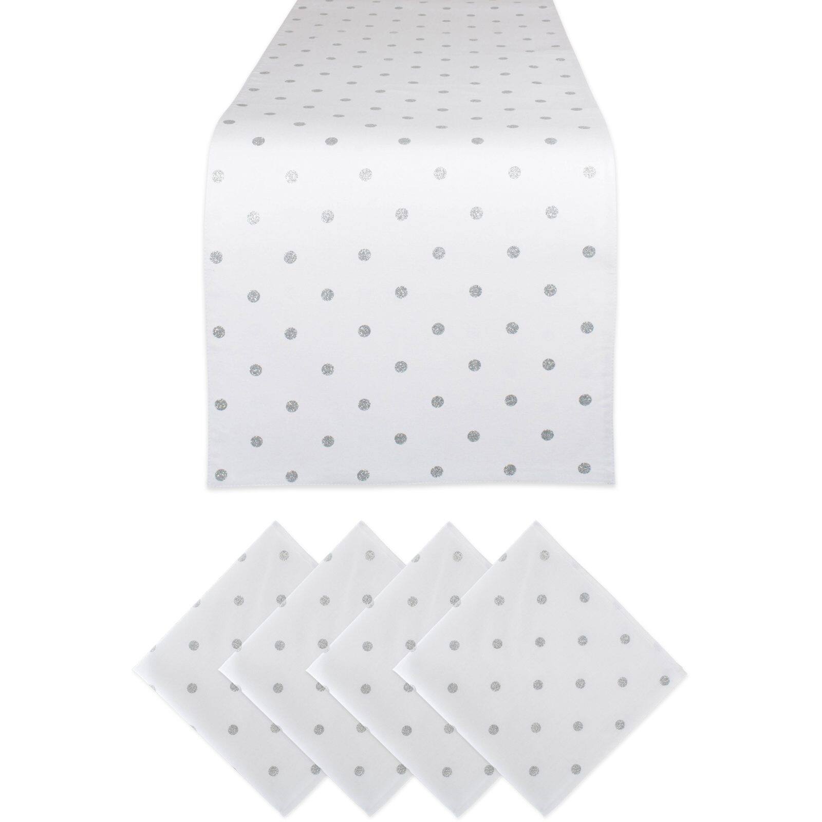 DII® Polka Dot Table Runner & Napkins Set