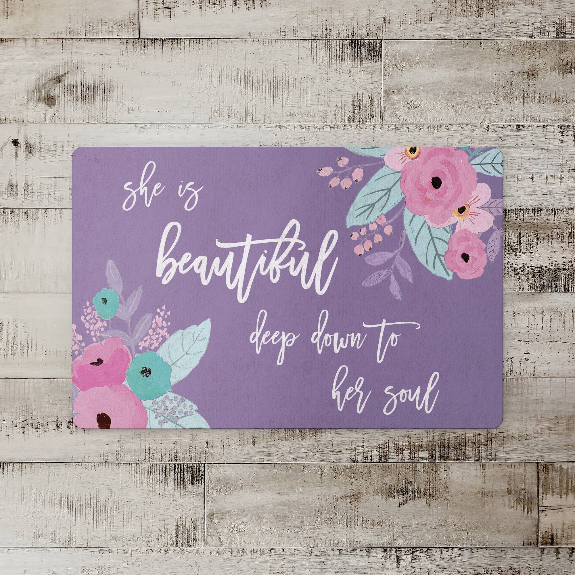 Beautiful Down To Her Soul 18" x 27" Floor Mat