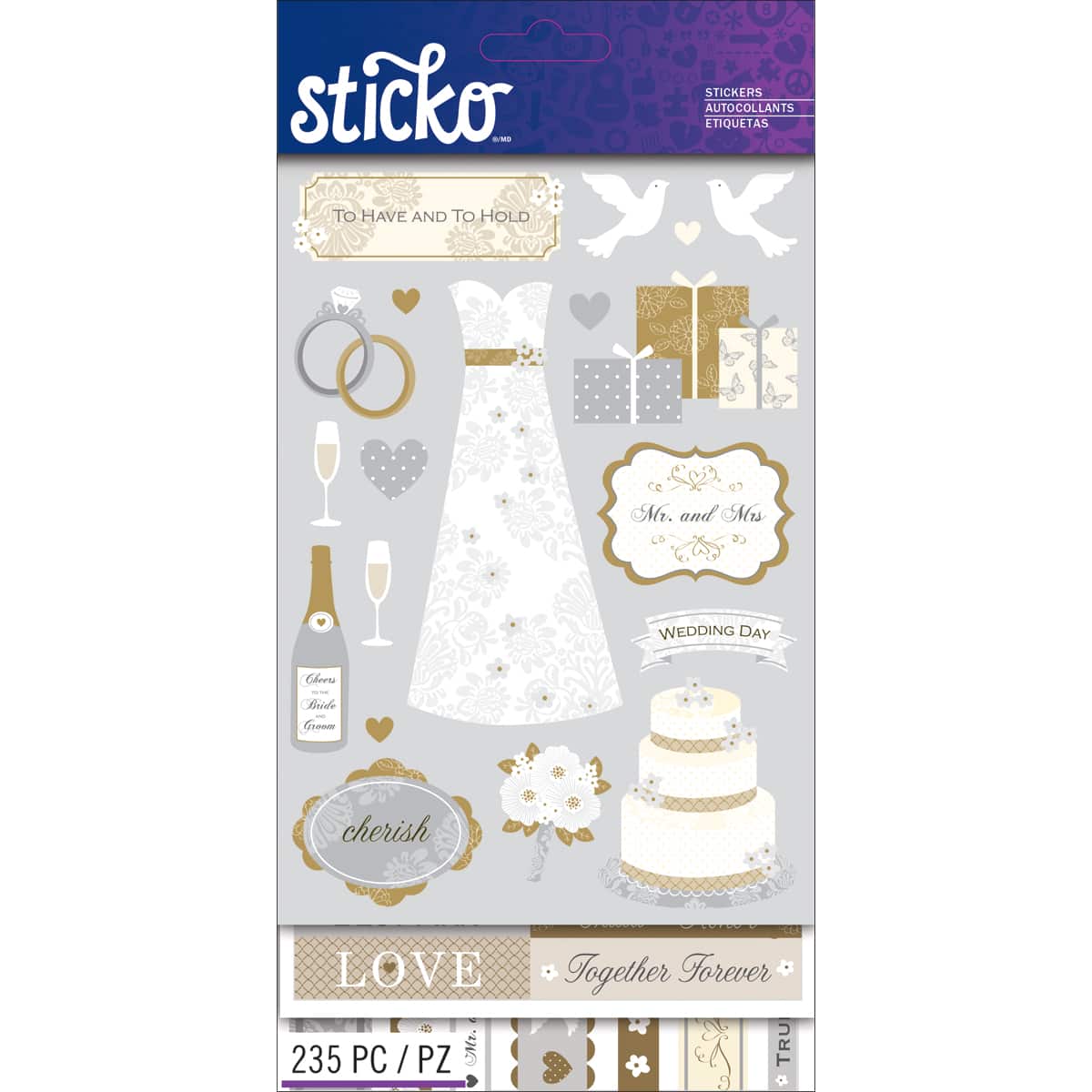 Sticko® Wedding Flip Stickers Pack