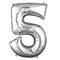 34" Silver Number Foil Balloon