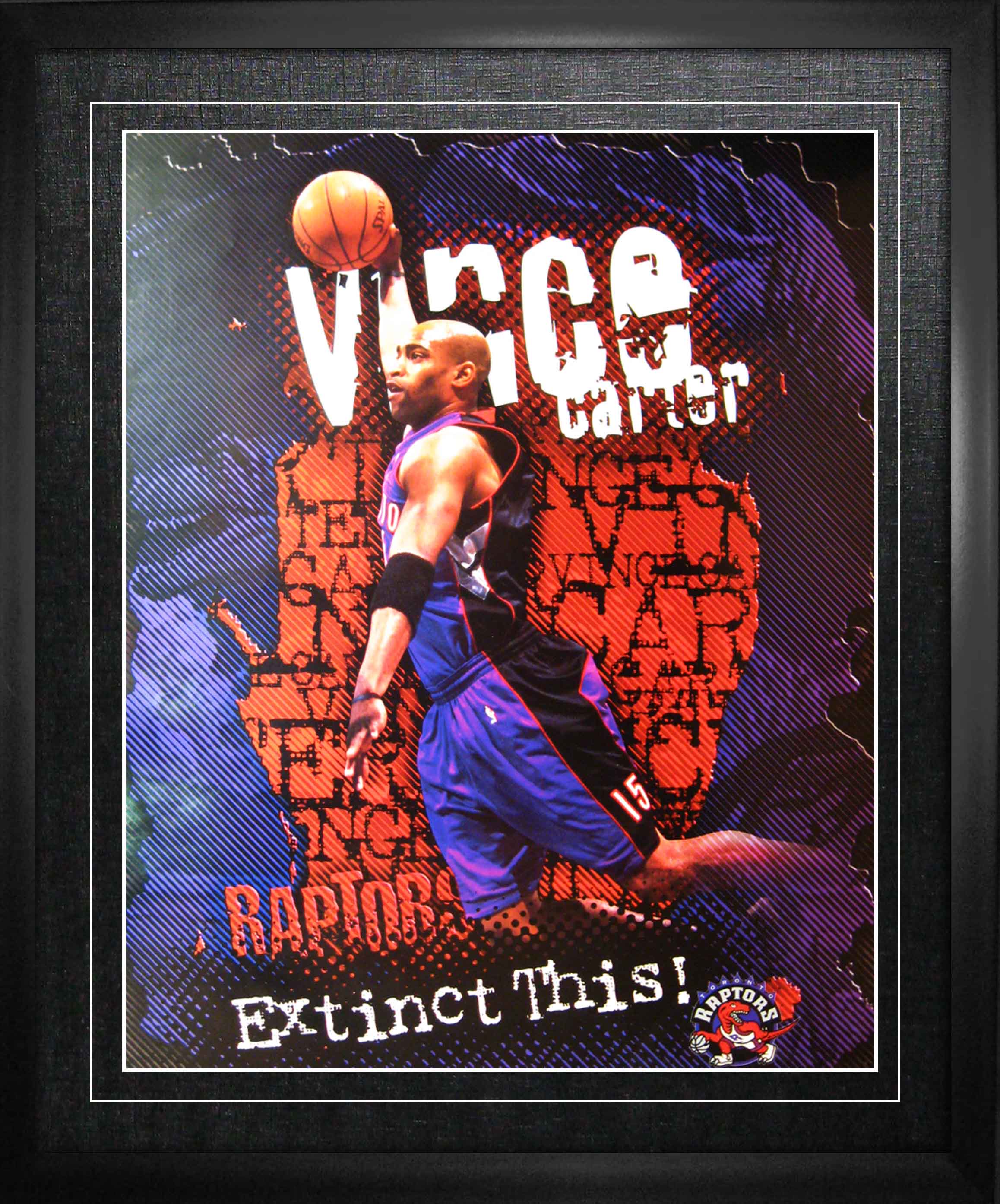 Vince Carter Toronto Raptors Framed 16" x 20" Extinct This Print 20" x 22"