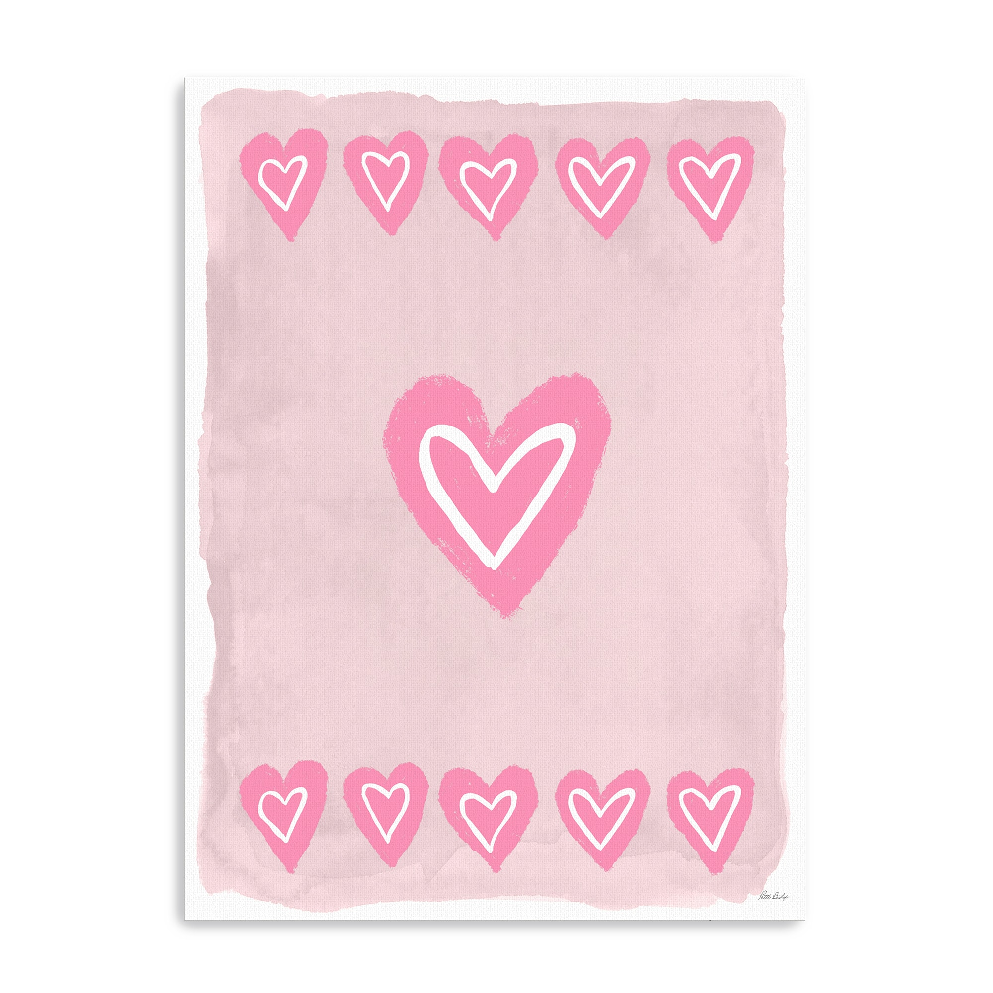 Heart Row Canvas Giclée Art