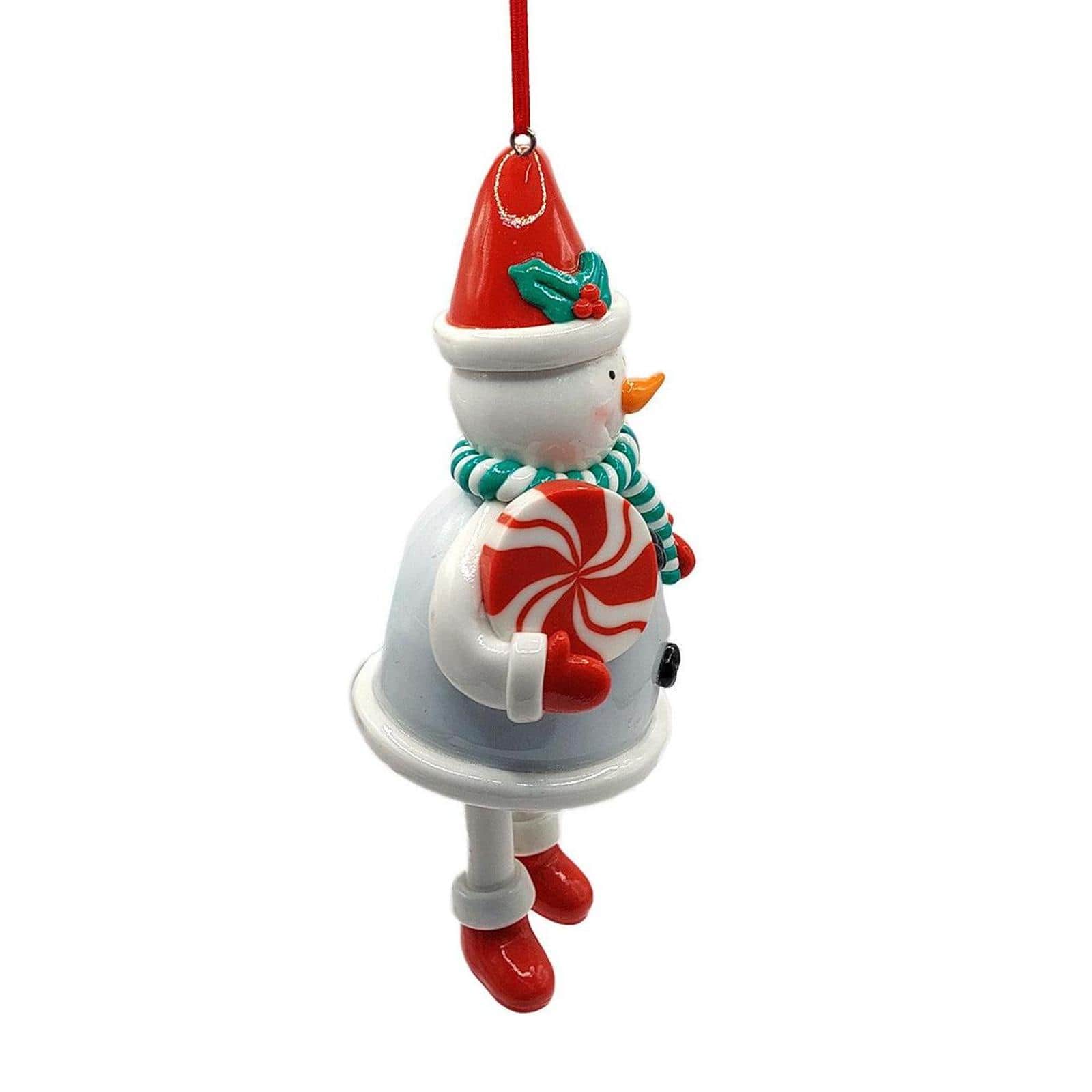 Wizardi 2" x 6" Glossy Gingerbread Snowman Christmas Ornament