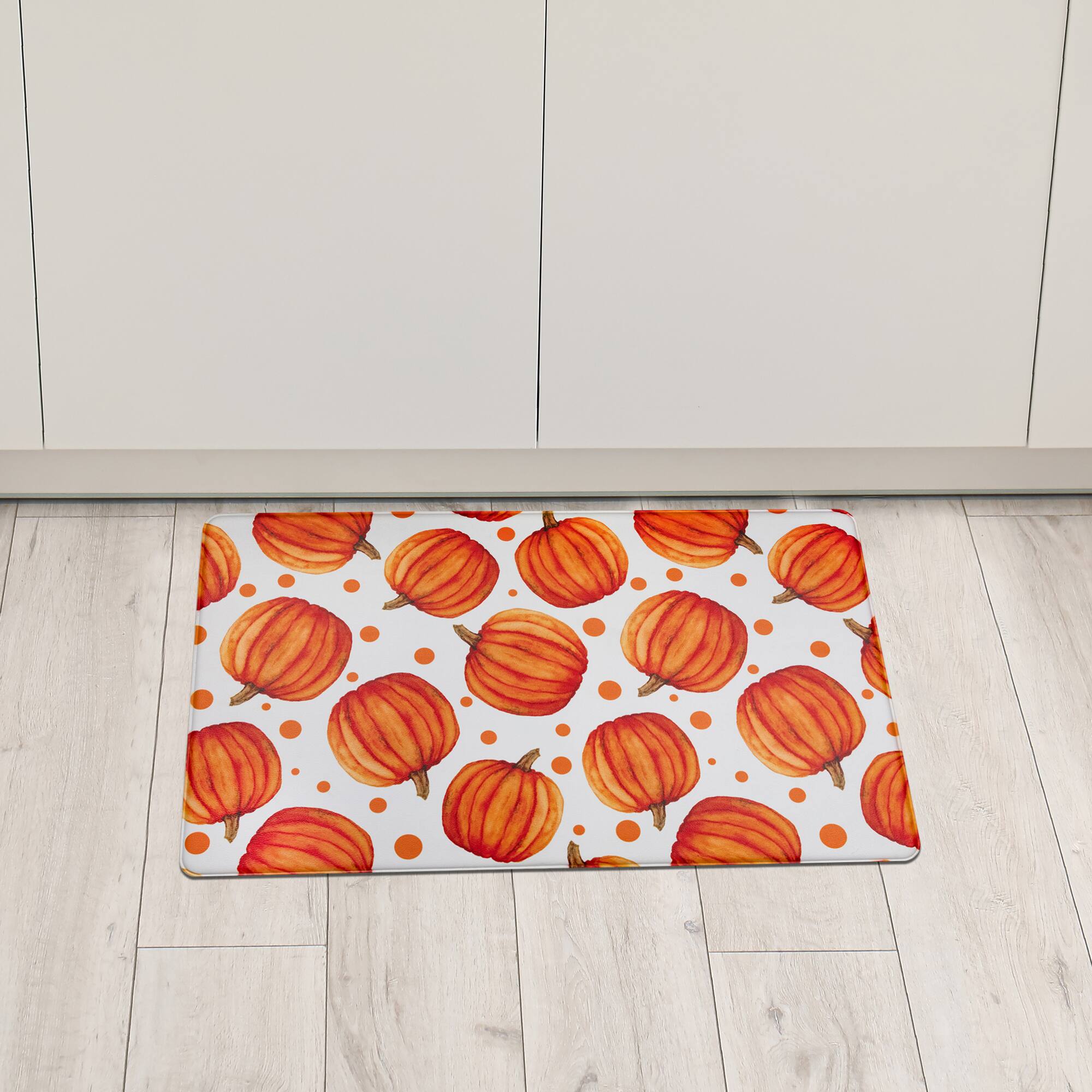 Northlight 17.75" x 29.5" Pumpkins Fall Harvest Kitchen Comfort Anti-Fatigue Floor Mat
