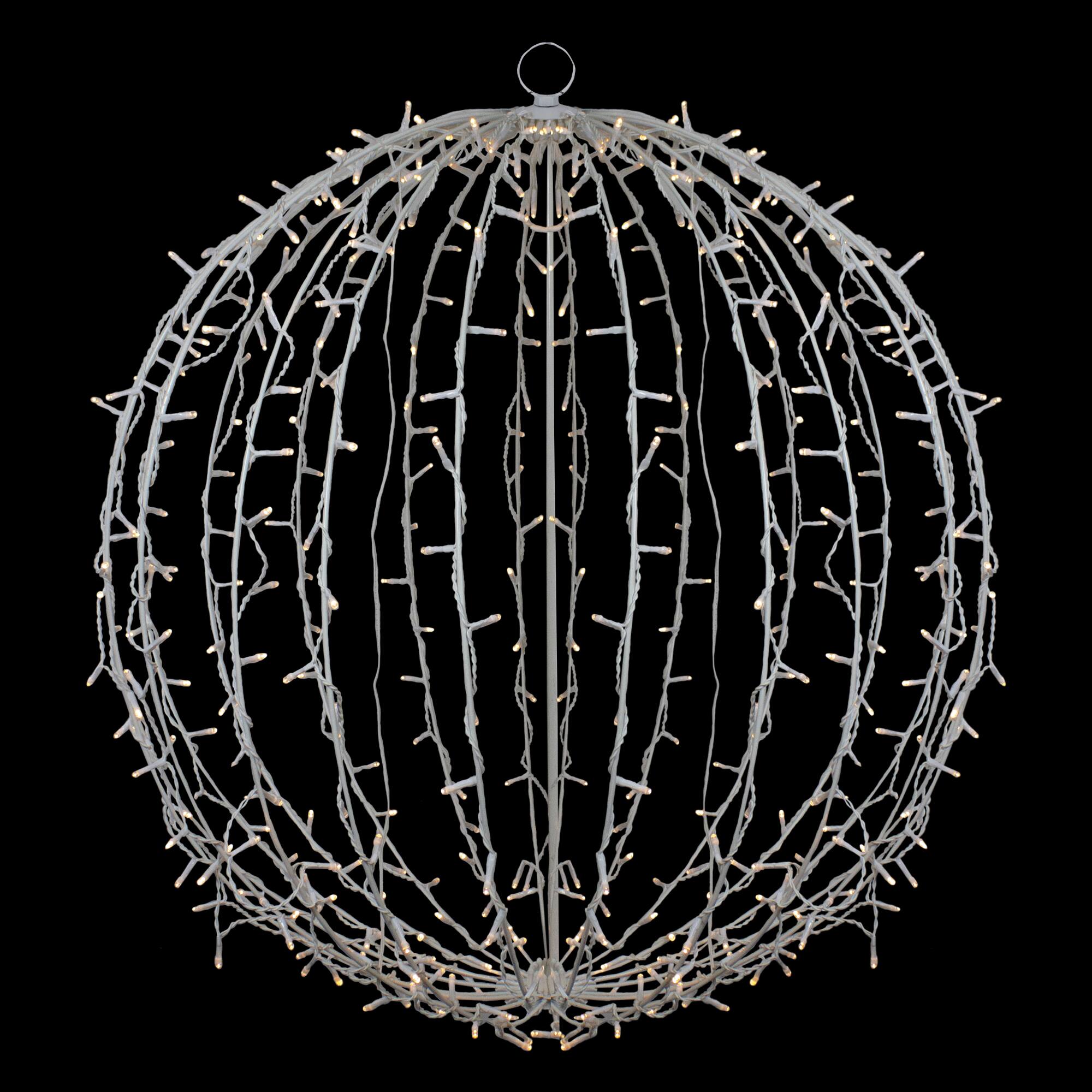 30" LED Lighted 3D Christmas Hanging Ball Decoration