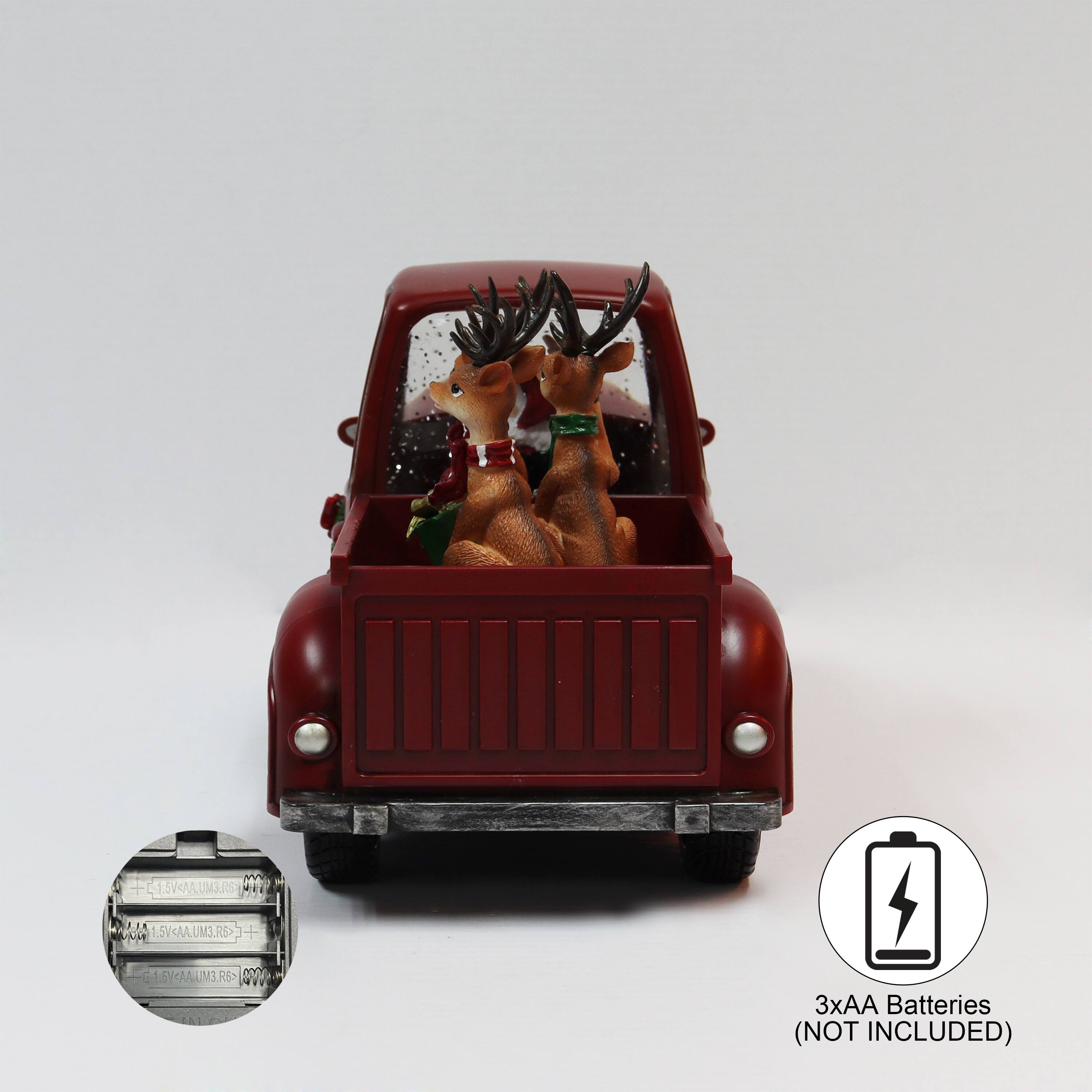 Moments in Time 5.9" Acrylic Truck with Reindeer Décor