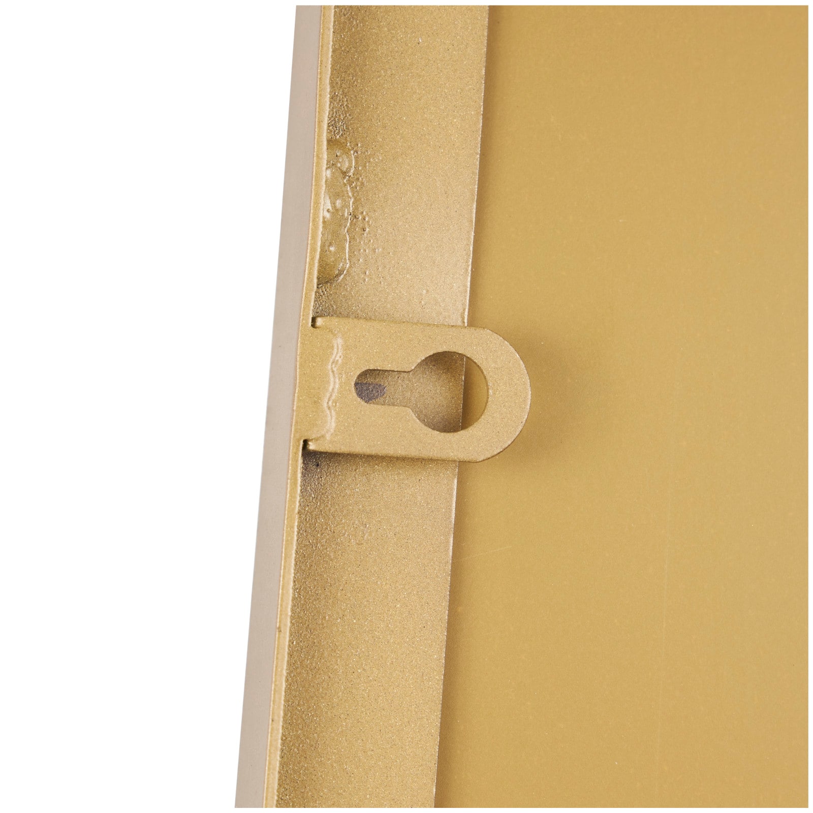 47" Gold Colored Slim Abstract Wavy Metal Wall Mirror